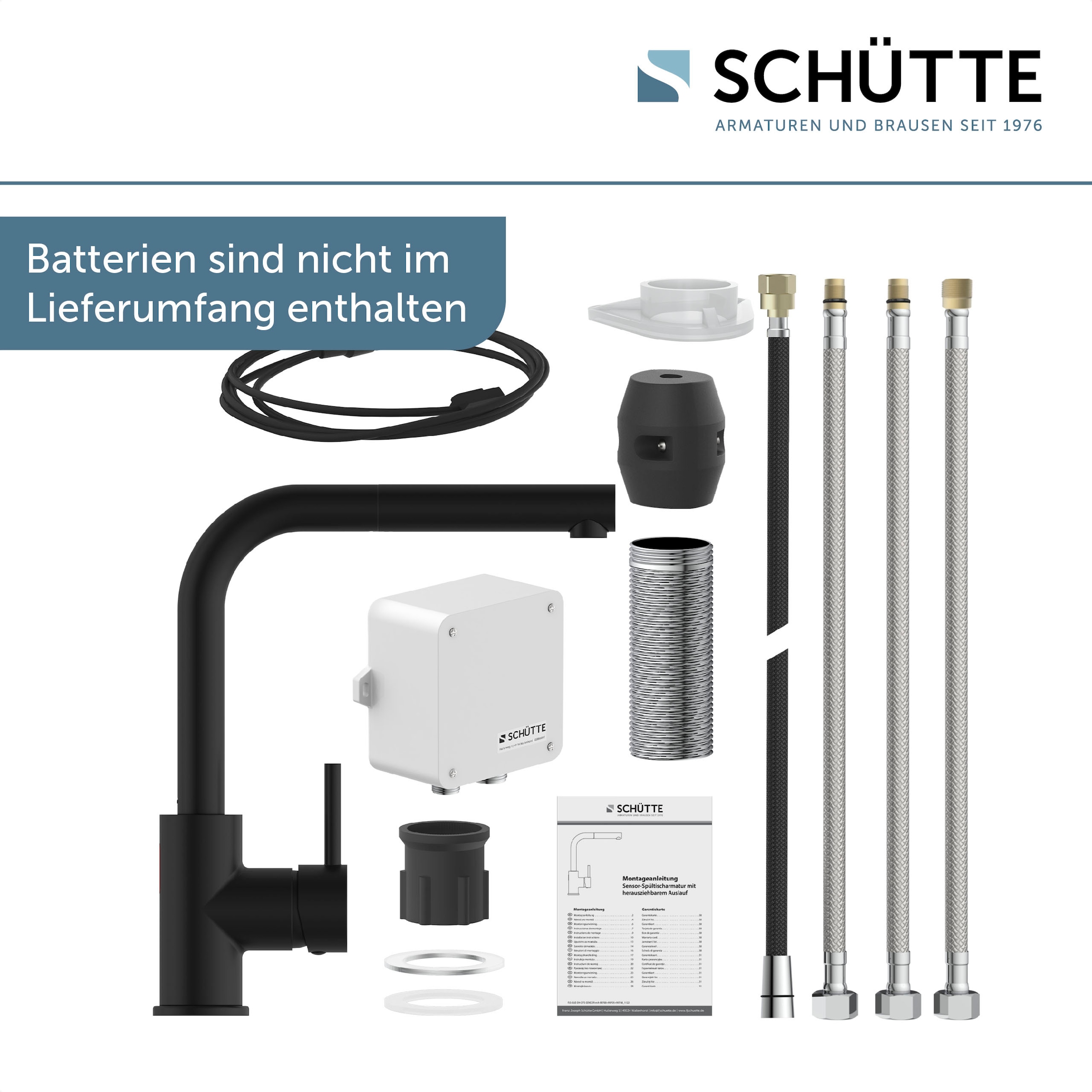 Schütte Spültischarmatur »VITAL«, (1 St.), Infrarottechnologie/Cold-Start-Fkt./360° schwenkbar /Eco-Click-Fkt.