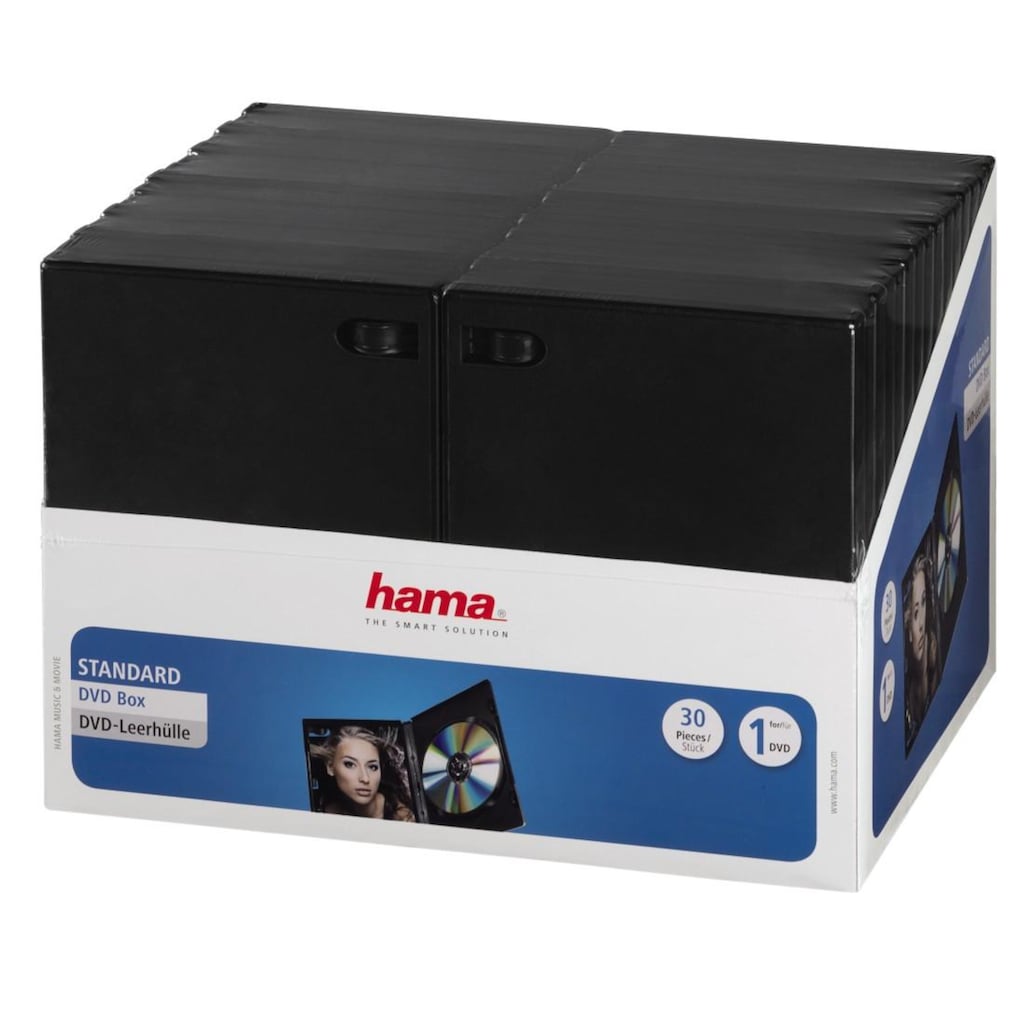 Hama DVD-Hülle »DVD-Leerhüllen, 30er-Pack, Vorratspack, Schutzhülle, Case, Schwarz«