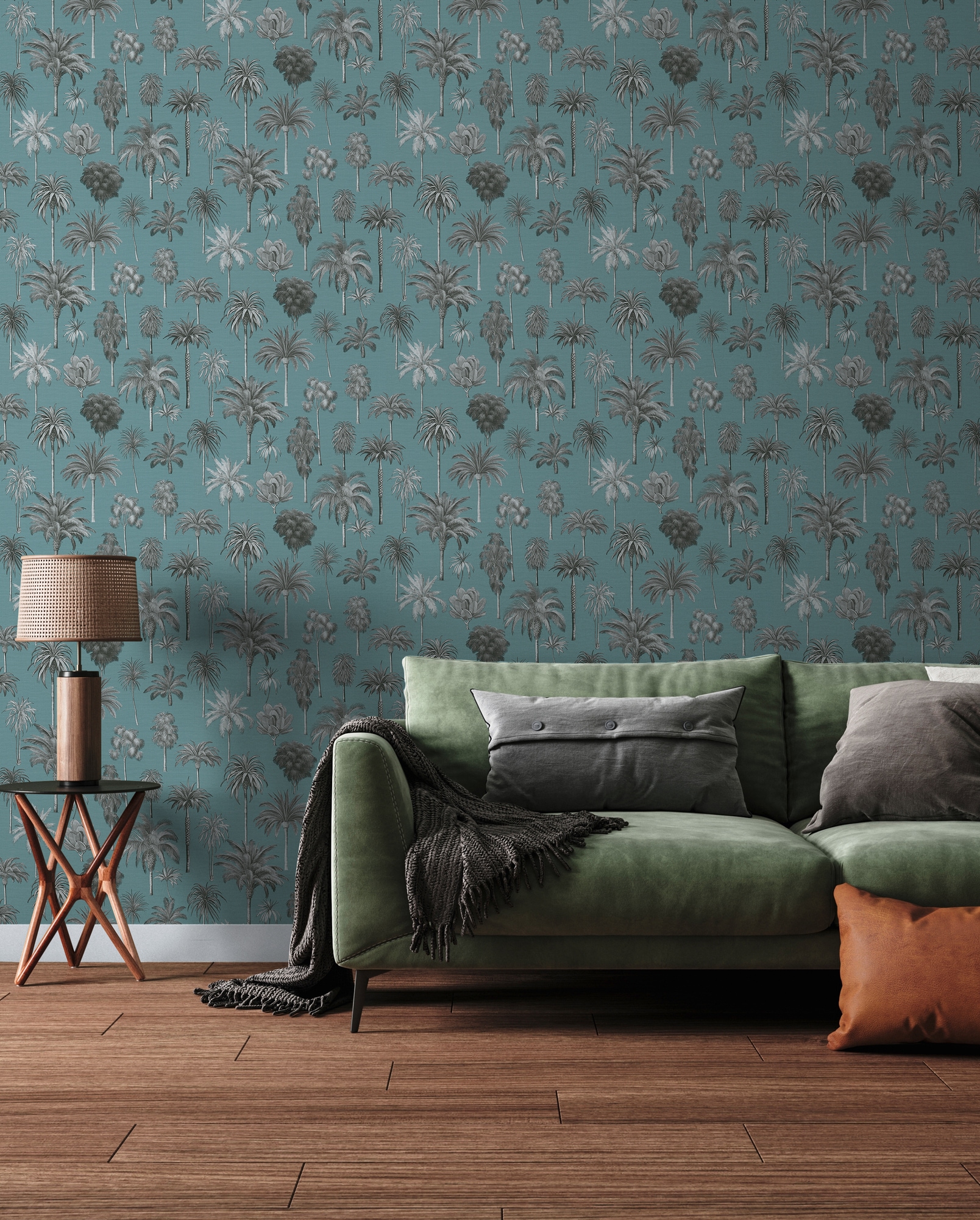 A.S. Création Vliestapete »Pintwalls III Exotische Palmen Vintage« tropisch strukturiert Exotische Palmen-Tapete im Illustrationsstil – ideal für Wohnraum