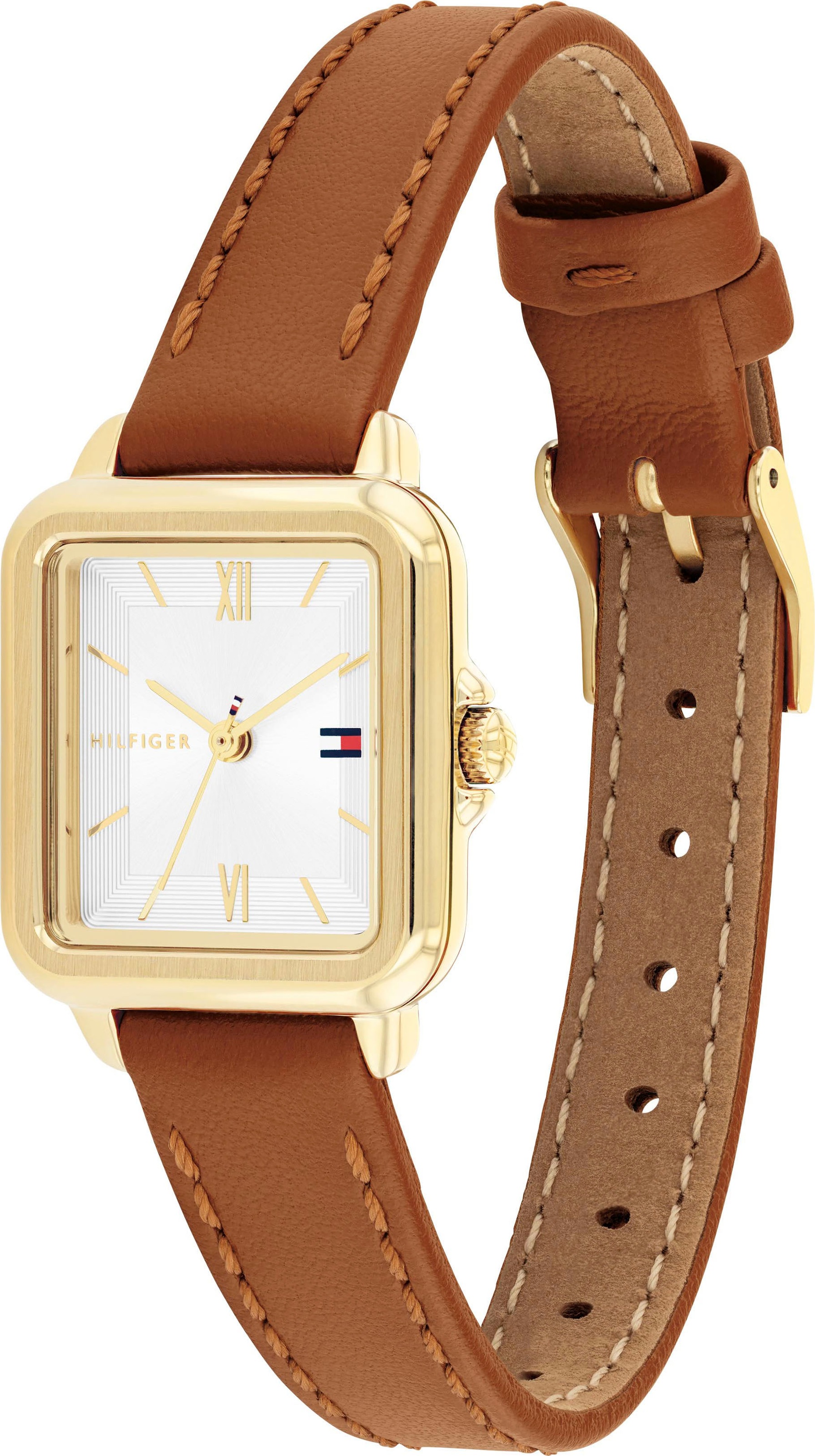 Tommy Hilfiger Quarzuhr »MIA«, Armbanduhr, Damenuhr, Lederarmband, analog