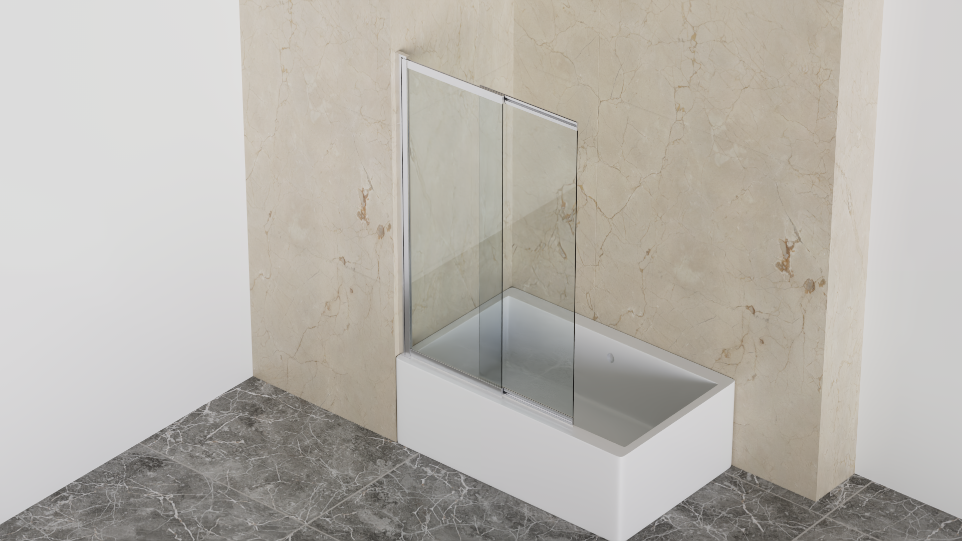 welltime Badewannenaufsatz »Slider« 2 Stk. tlg. Badewannenaufsatz mit Schiebetür