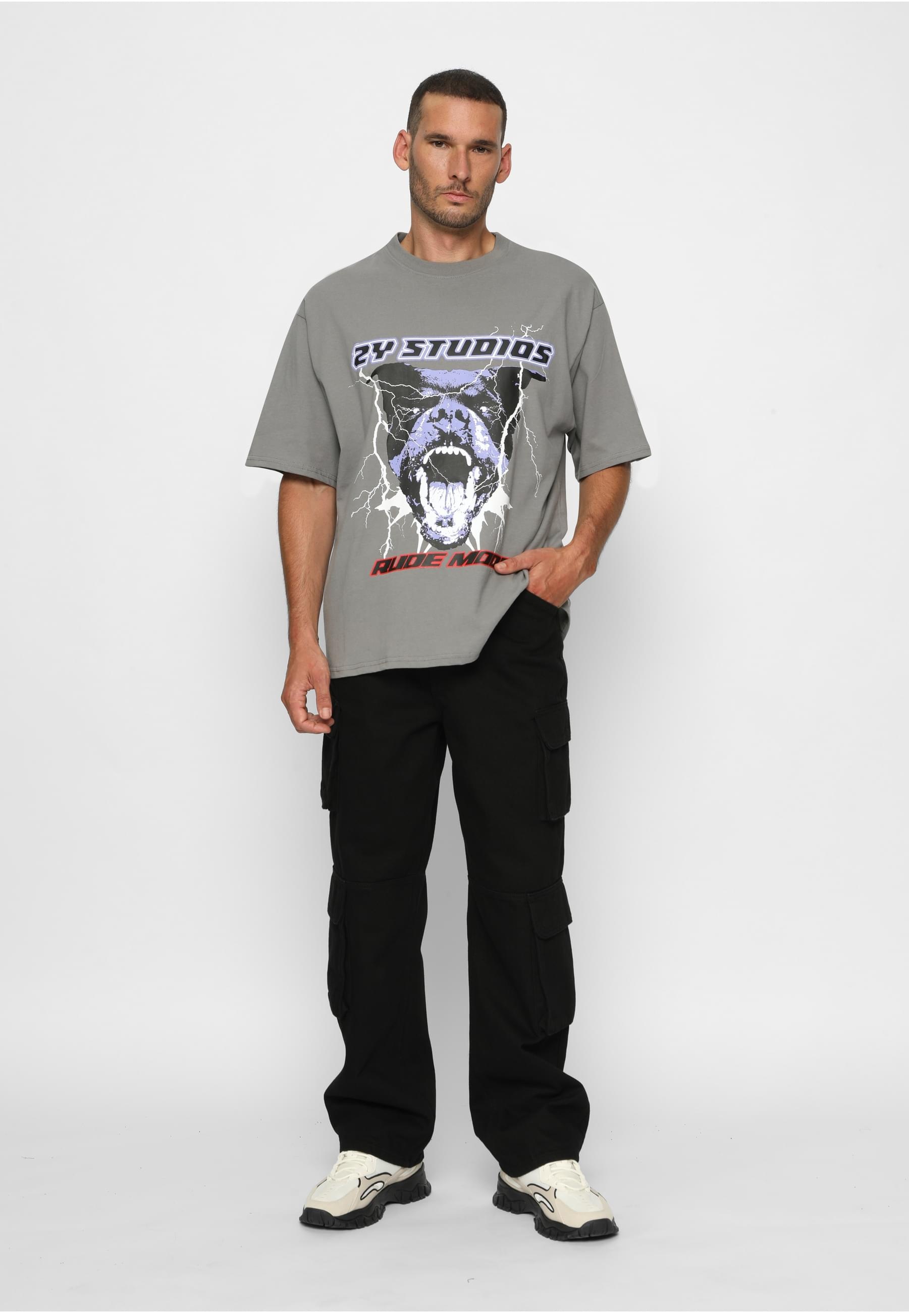 2Y Studios T-Shirt »2Y Studios Herren Rottweiler Oversize Tee«, (1 tlg.)