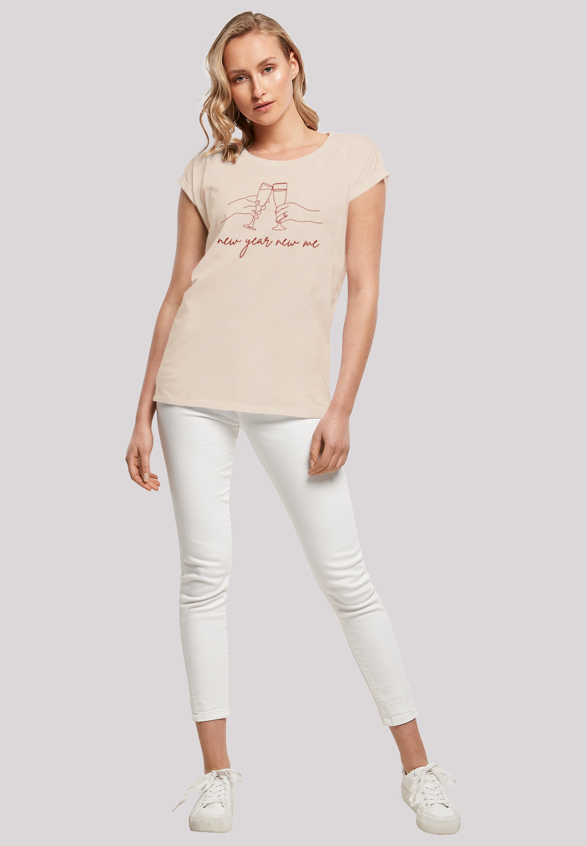 F4NT4STIC T-Shirt »Silvester Party new year new me«, Print