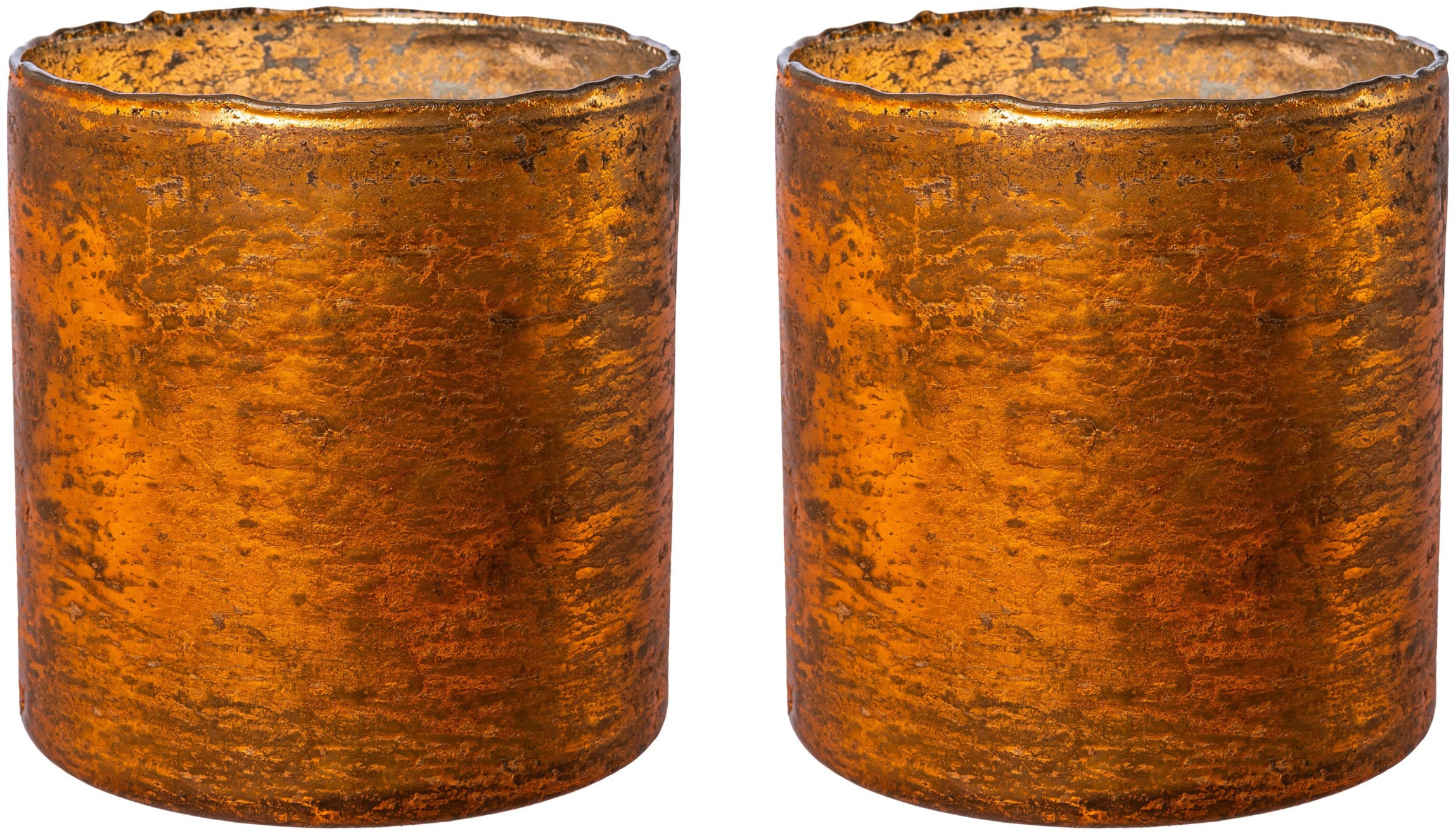 Creativ deco Windlicht "Weihnachtsdeko" mit matter Oberflächenstruktur günstig online kaufen