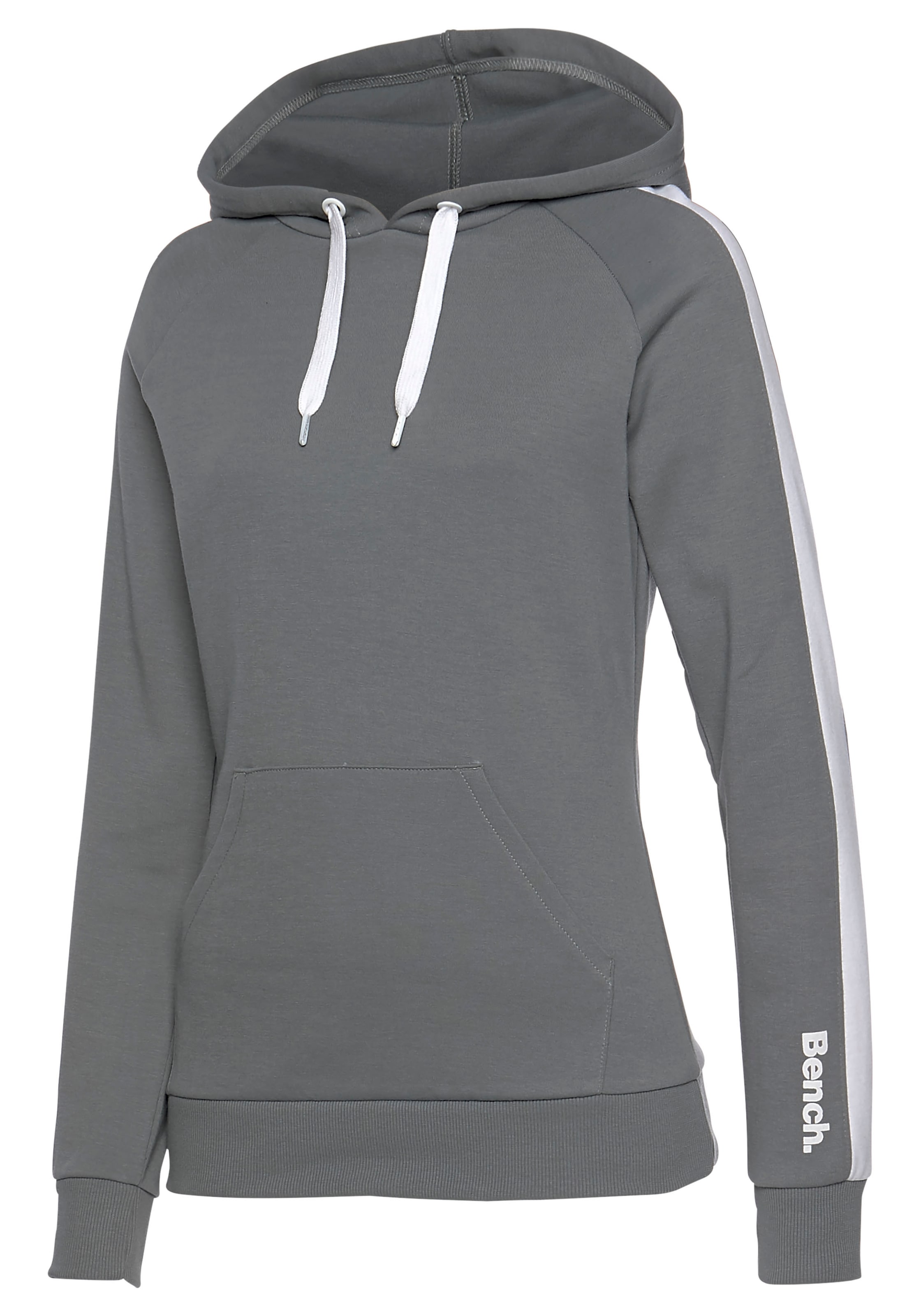 Bench. Loungewear Kapuzensweatshirt, mit Seitenstreifen und Kängurutasche, Loungewear