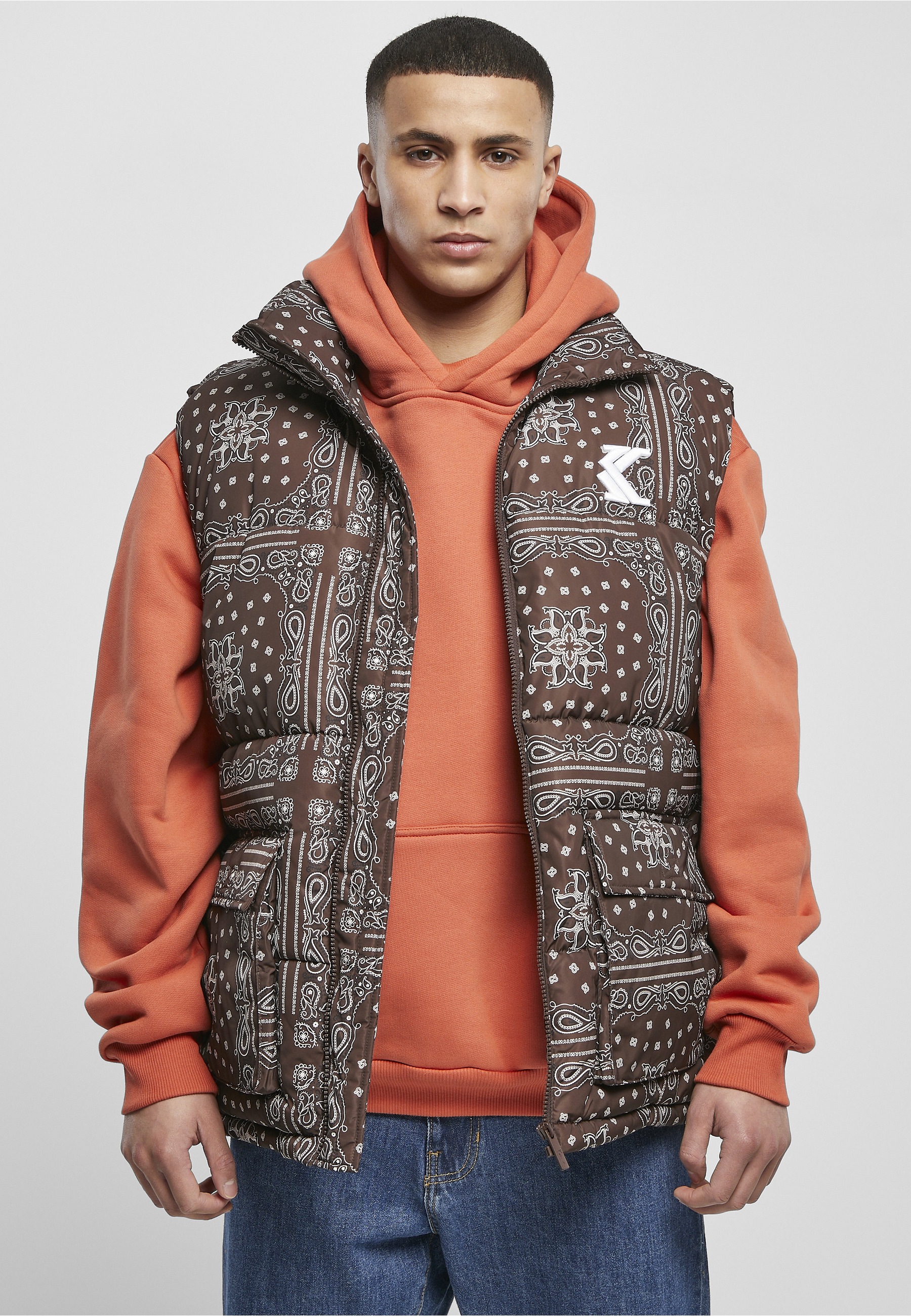 Karl Kani Jerseyweste »Karl Kani Herren KM224-061-1KK OG Paisely Puffer Vest« 1