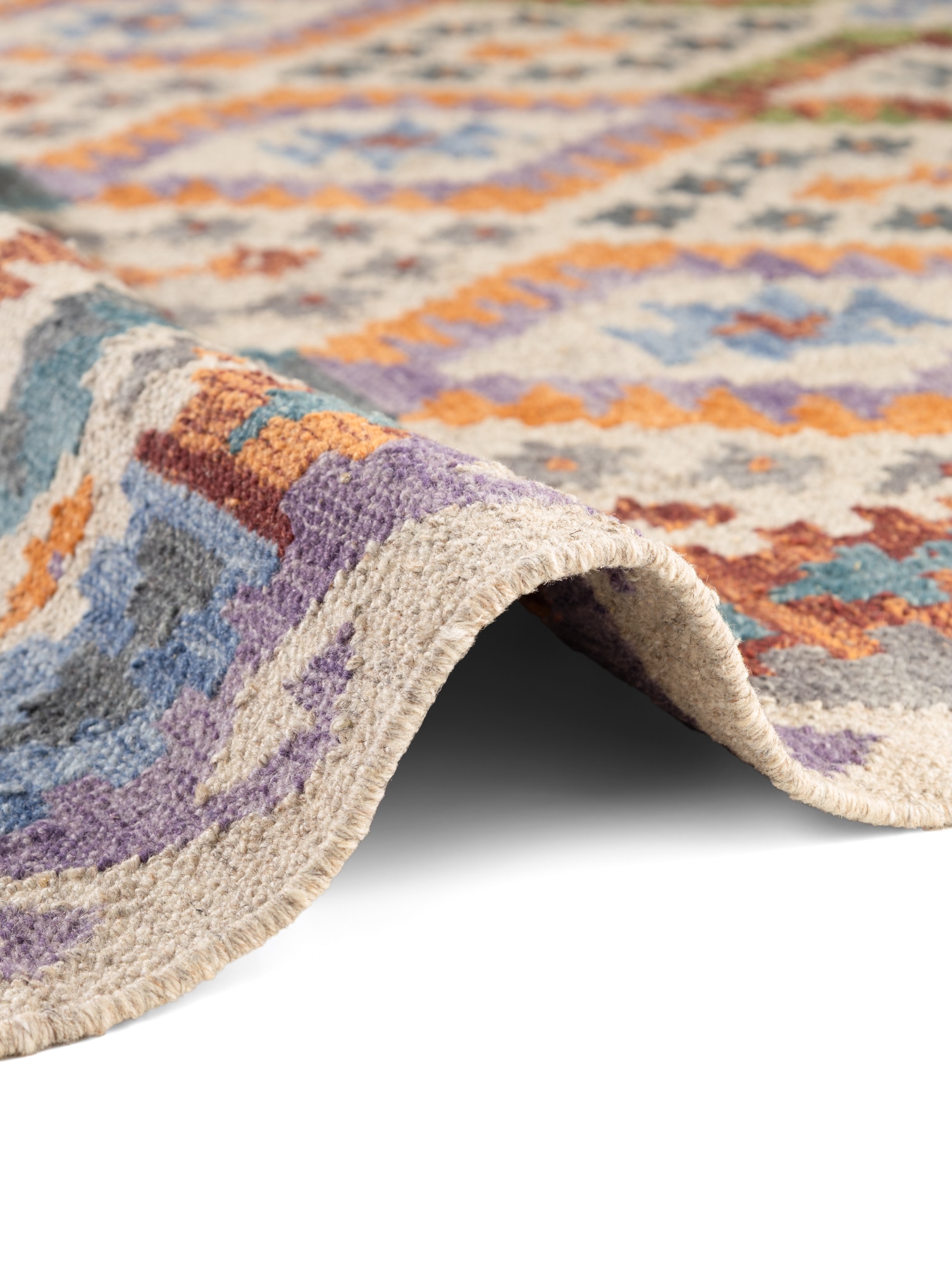 HANSE Home Teppich »Kelim Oasis«, rechteckig, 3 mm Höhe, Wolle, Baumwolle, Natur, Handgewebt, orientalisch, Boho, traditionell