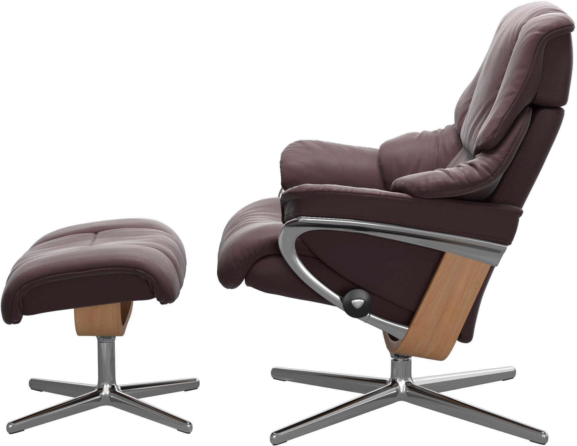 Stressless® Relaxsessel »Reno«, mit Cross Base, Größe S, M & L, Holzakzent Eiche