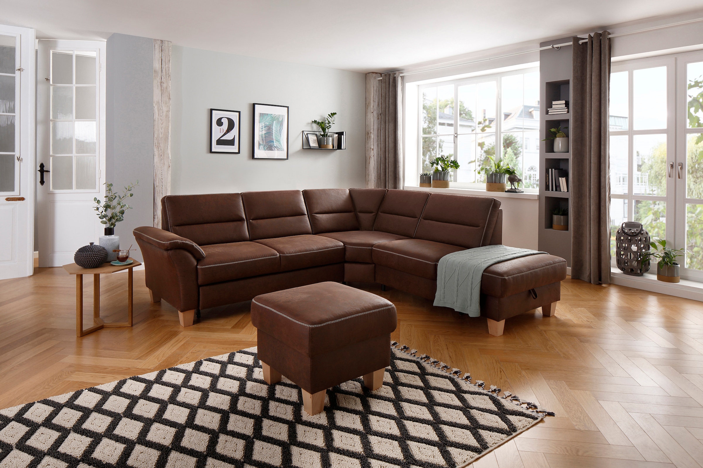 Home affaire Ecksofa "Soleo L-Form", komfortabel durch Trapezecke mit Relax günstig online kaufen