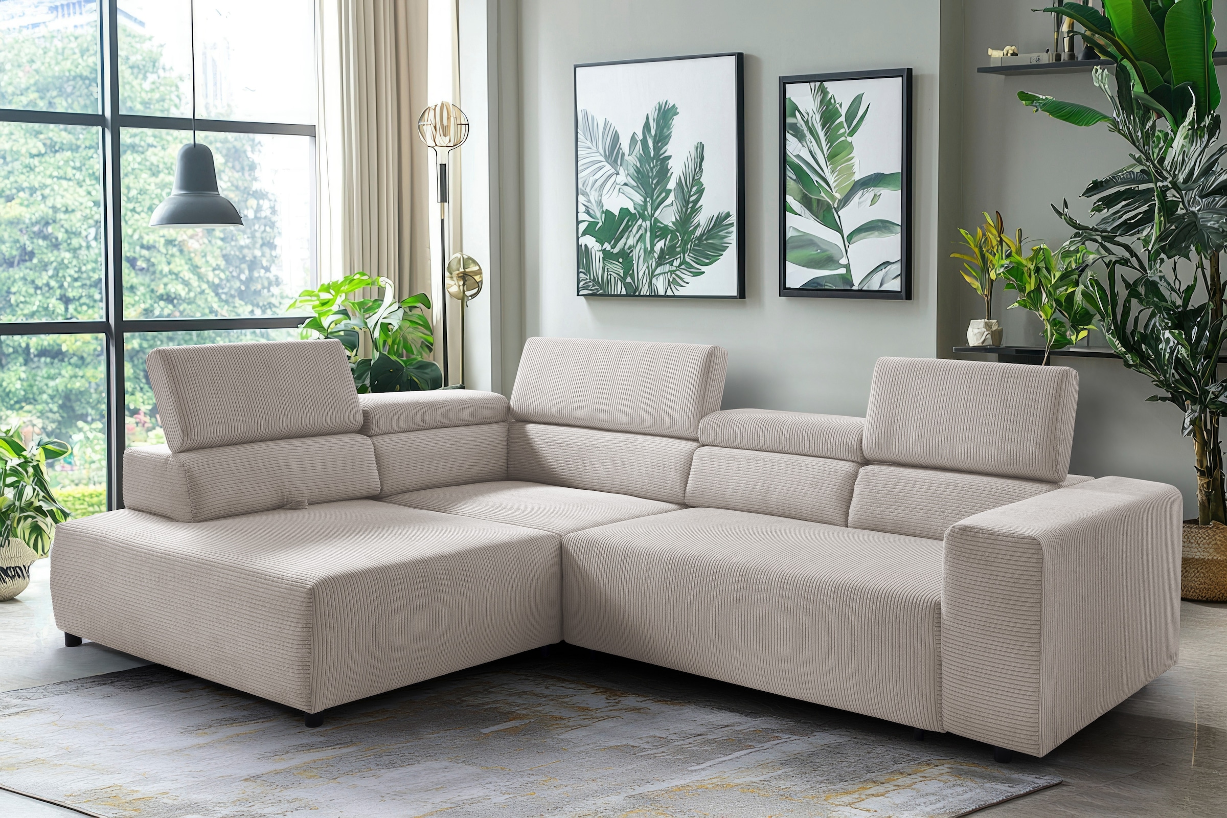 exxpo - sofa fashion Ecksofa "VITTORIO mit Komfortfunktionen, bequem und mo günstig online kaufen