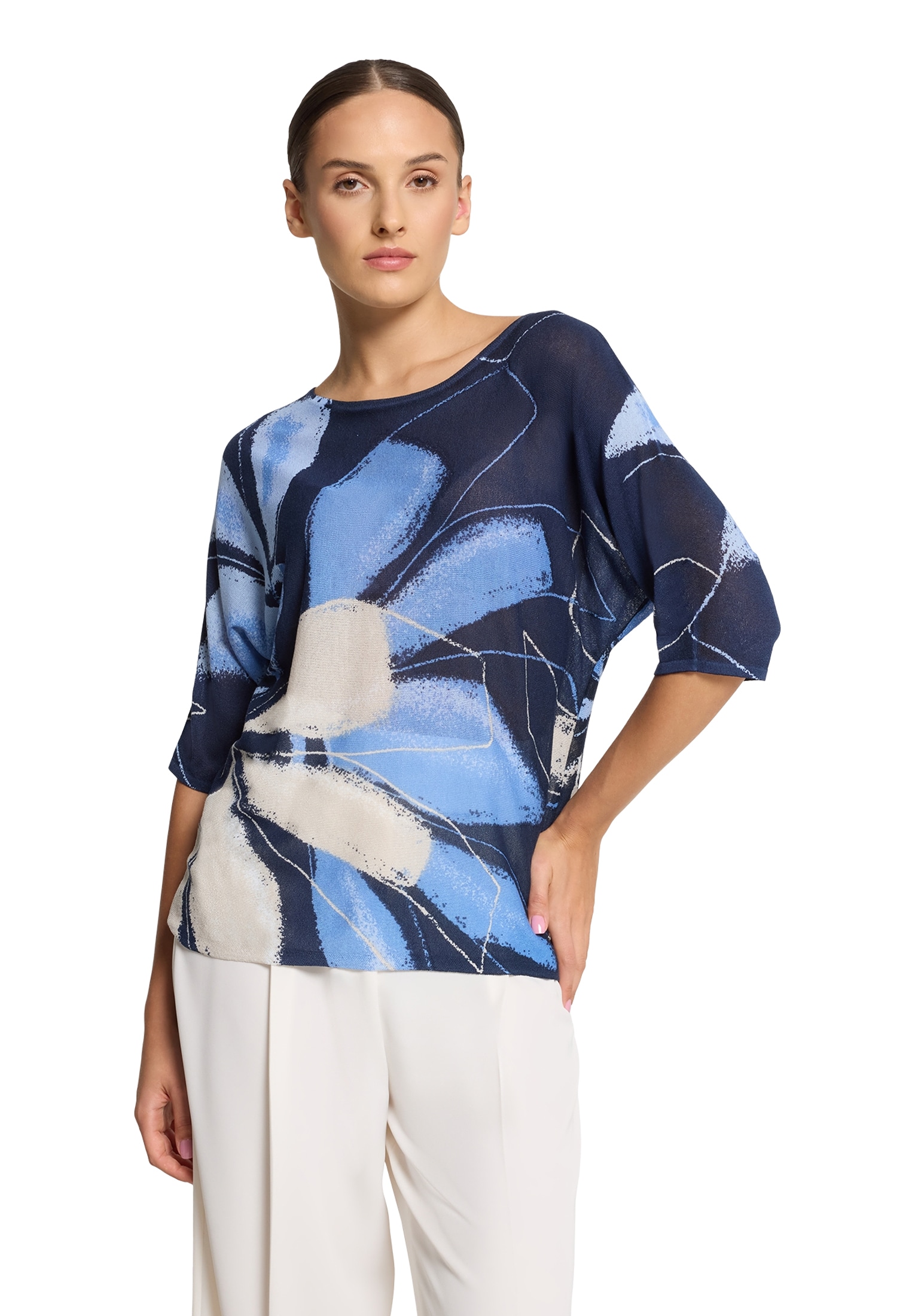 Betty&Co Strickpullover "Damen mit Print", 1 Stk. Druck günstig online kaufen