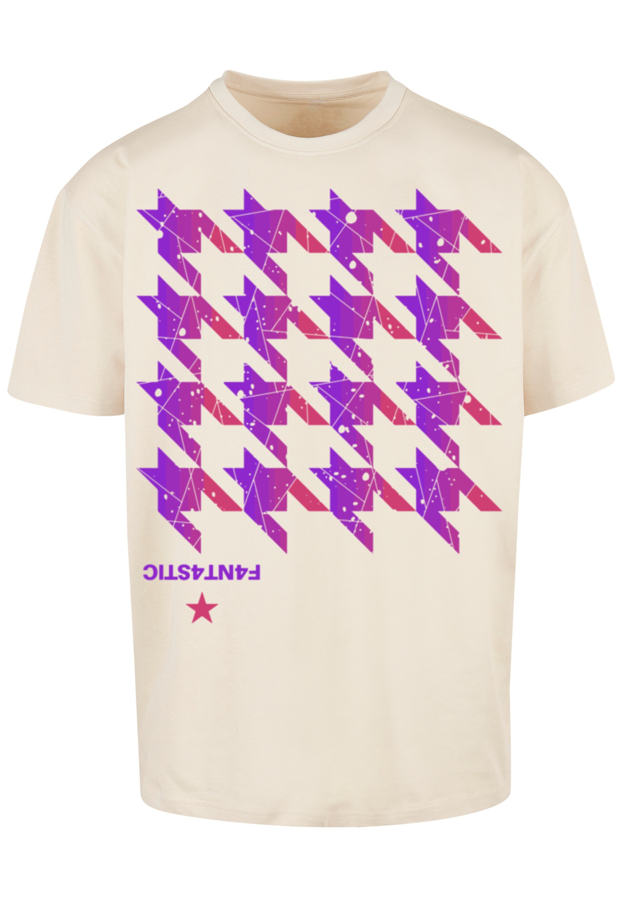 F4NT4STIC T-Shirt "Hahnentritt Pink" Print günstig online kaufen