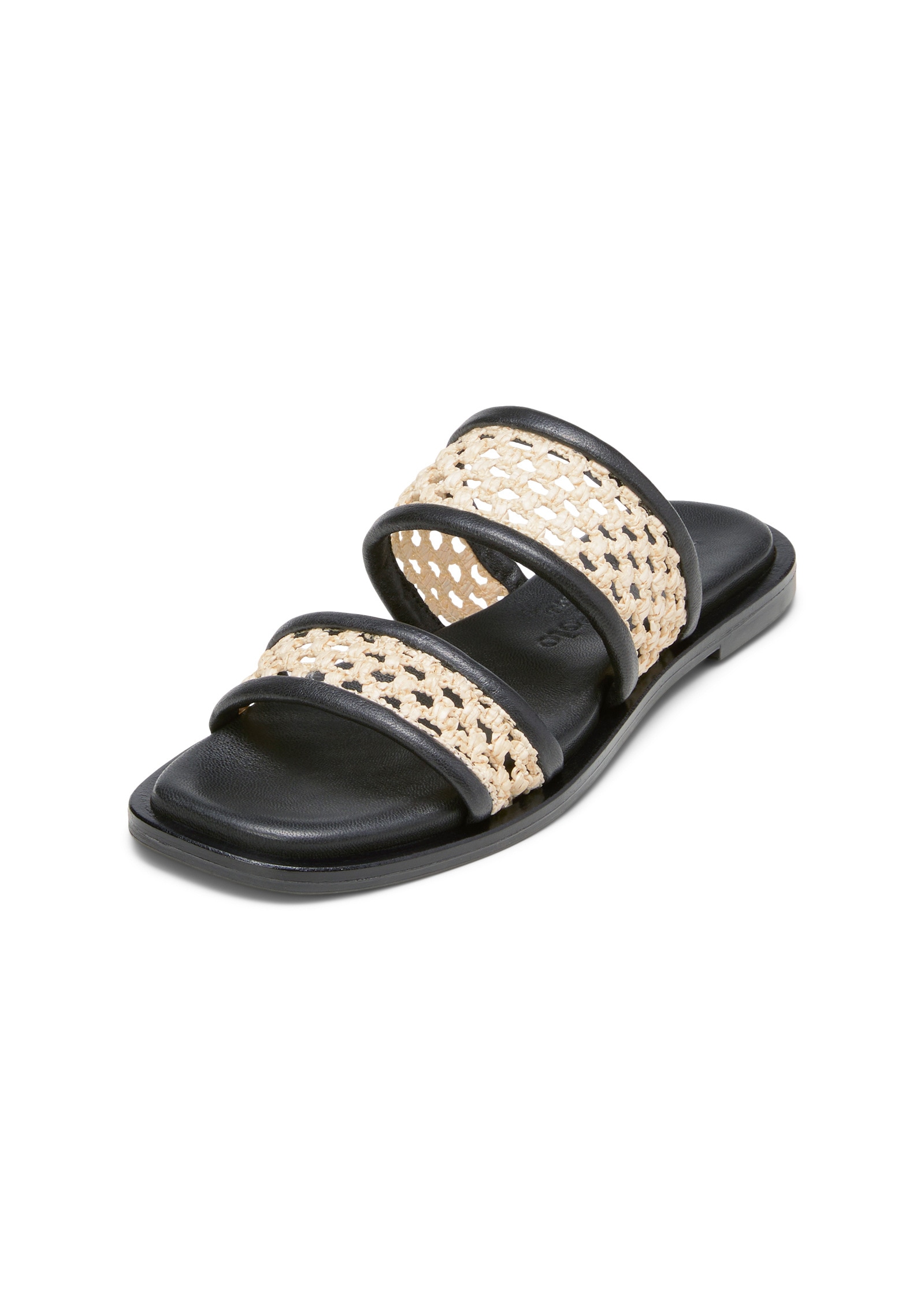 Sandale »aus Polyester-Raffiabast und Kalbleder«