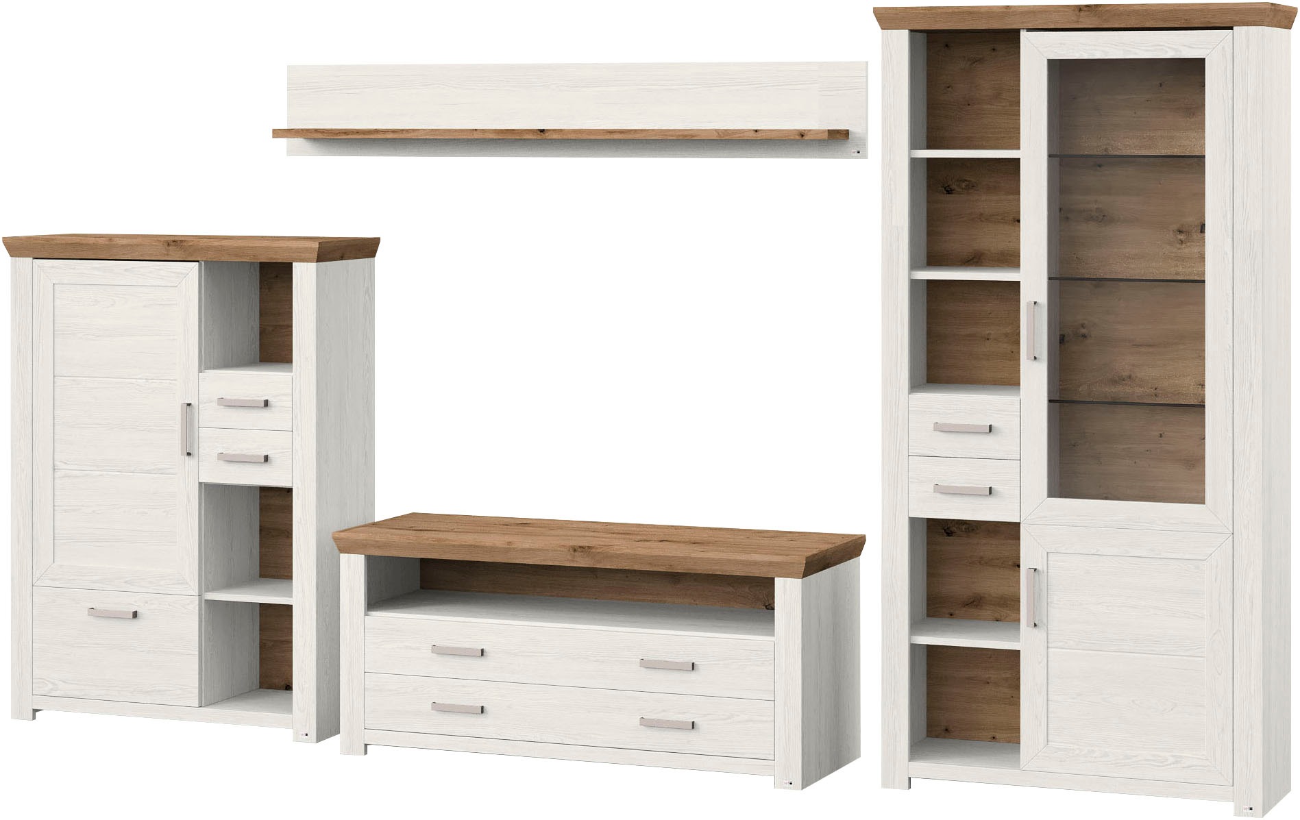 set one by Musterring Wohnwand "York" 4 Stk. tlg. günstig online kaufen