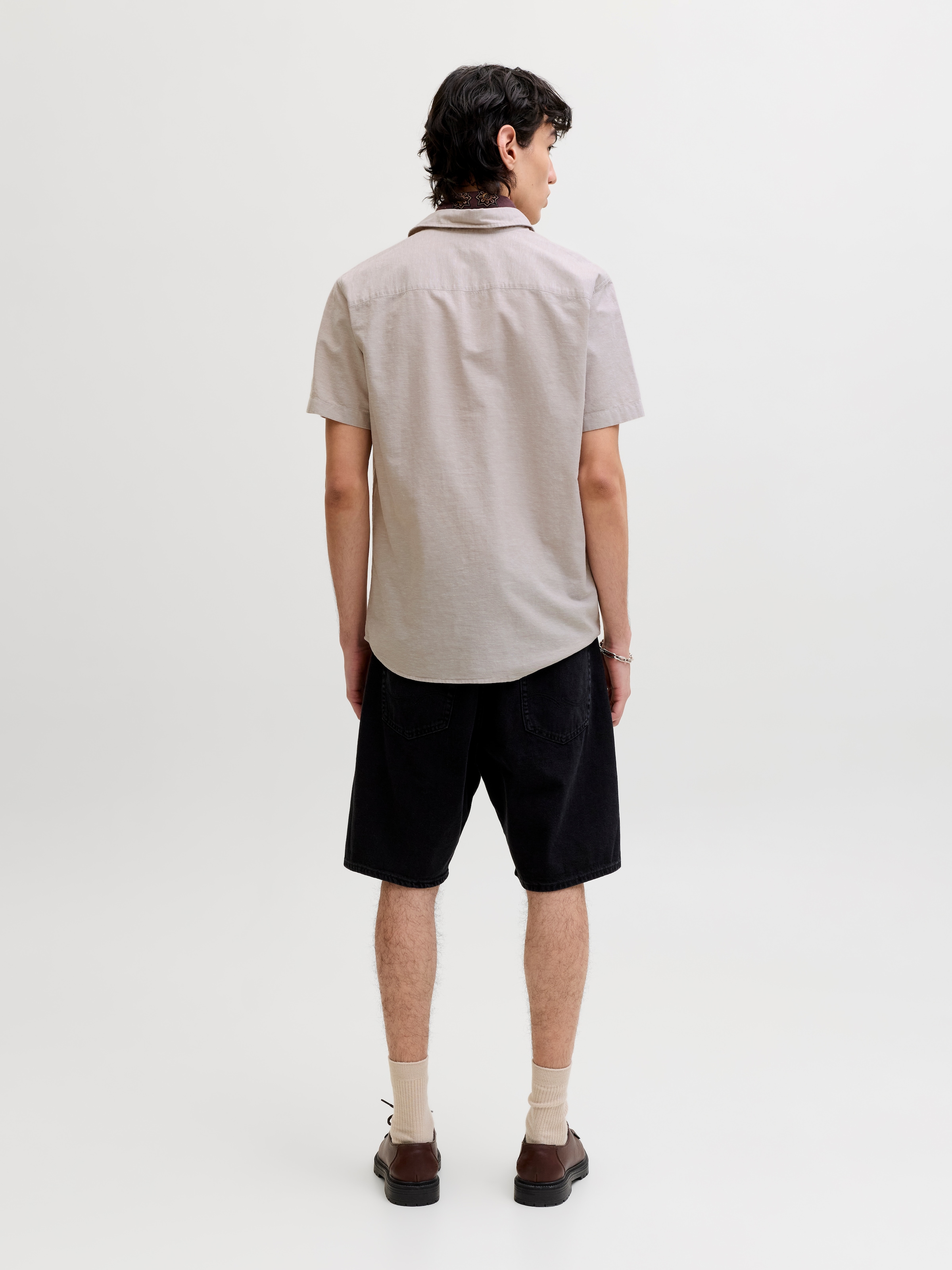 Jack & Jones Kurzarmhemd »JJEBREEZE LINEN BLEND SHIRT S/S SN« mit Leinen
