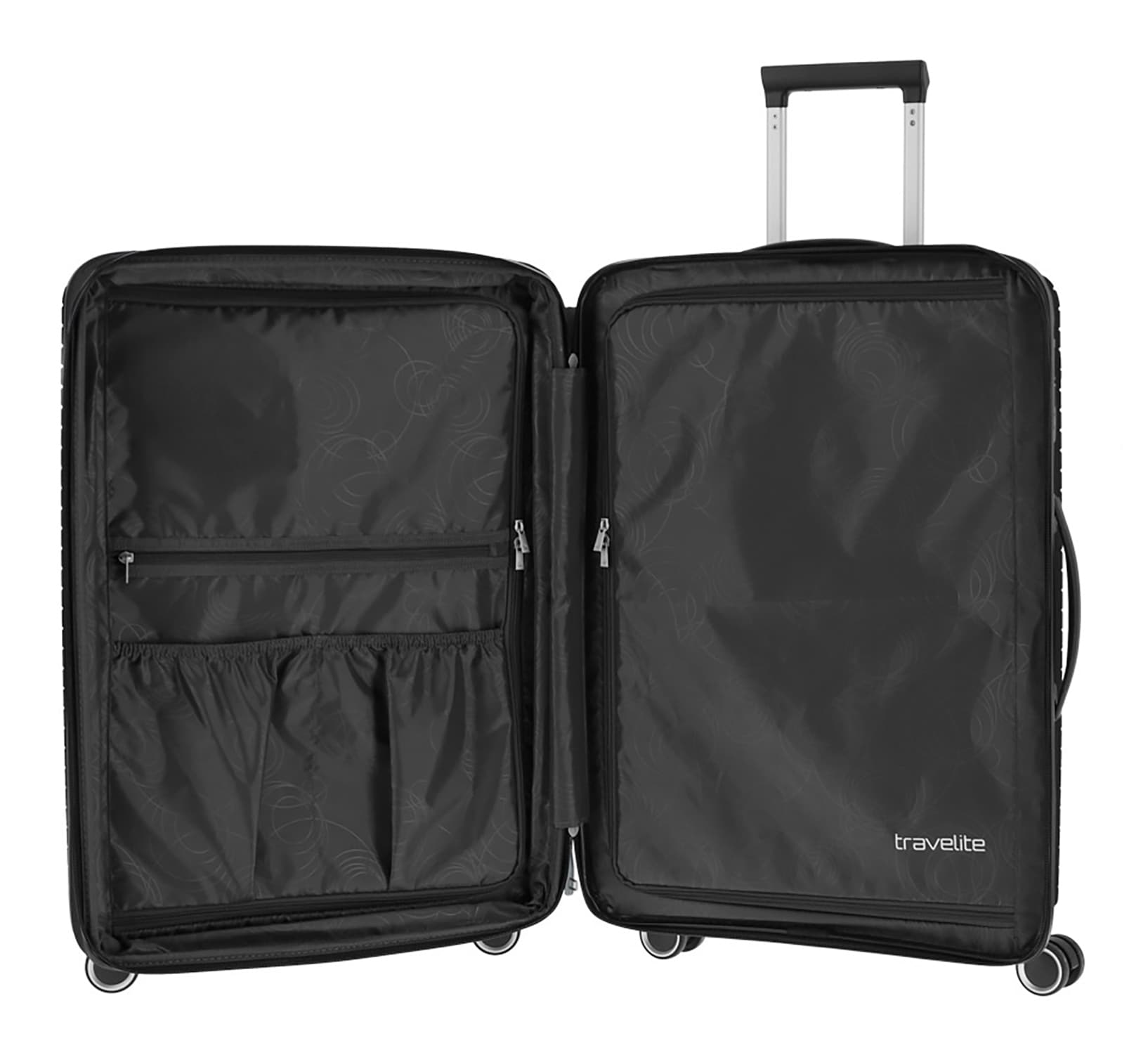 travelite Trolleyset »ORBITA 4w S/M/L«, (Set, 3 tlg., Hartschalen Trolleyset), Hartschalen-Koffer Kofferset Reiseset Handgepäck Aufgabegepäck