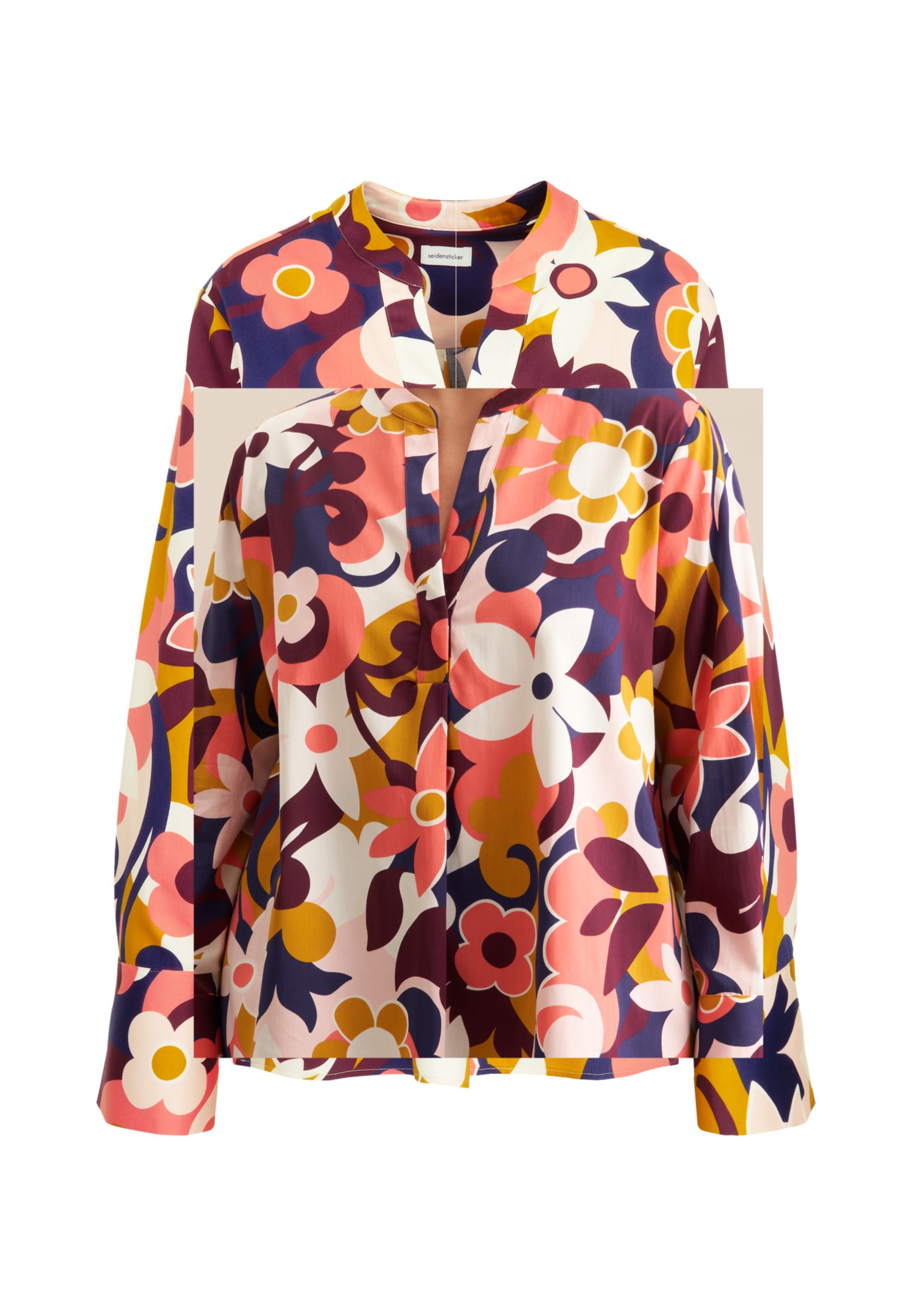 seidensticker Klassische Bluse »Schwarze Rose«, Tunika Floral