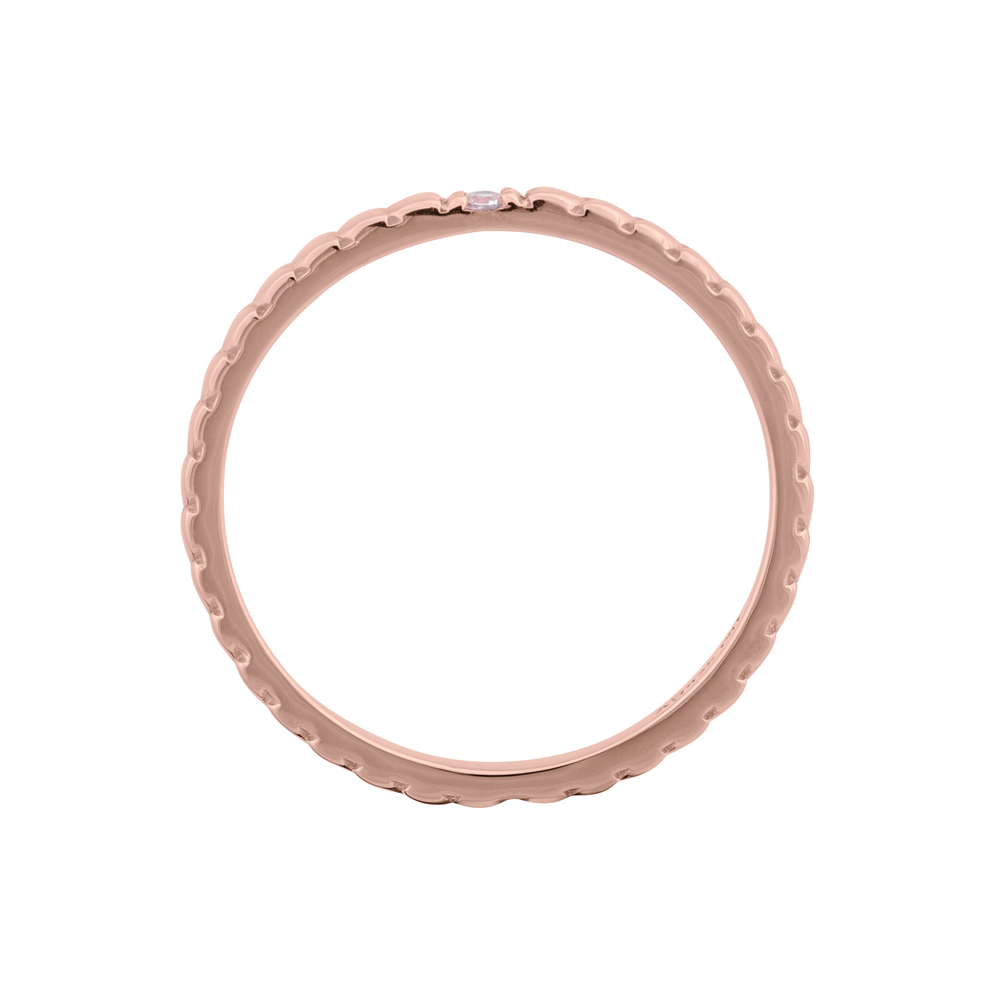 CAÏ Fingerring »925/- Sterling Silber rosévergoldet Herzen Zirkonia Stacking«