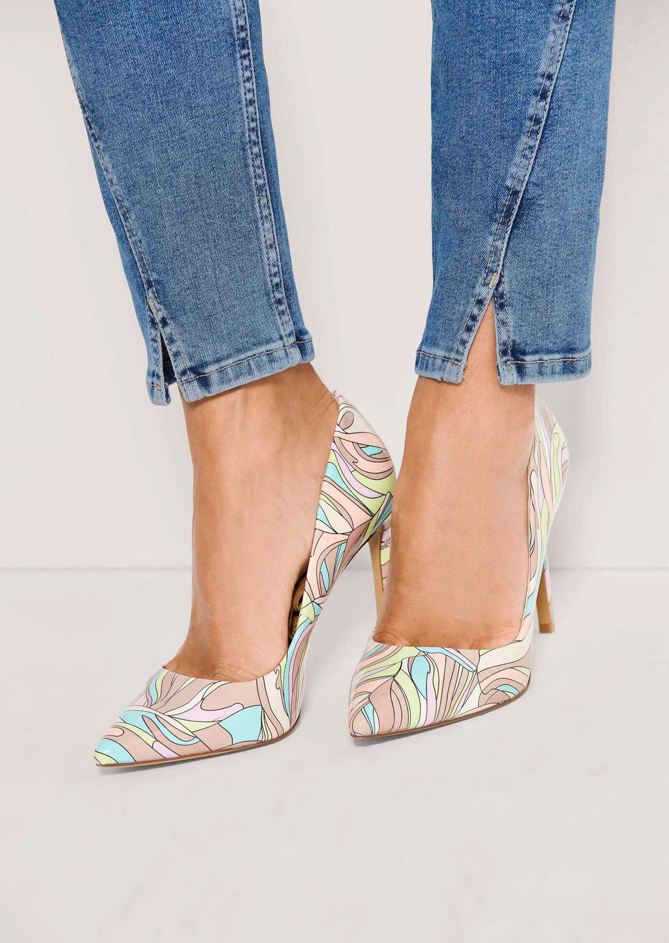 MADELEINE Regular-fit-Jeans »Jeans Skinnyjeans mit asymmetrischer Naht«