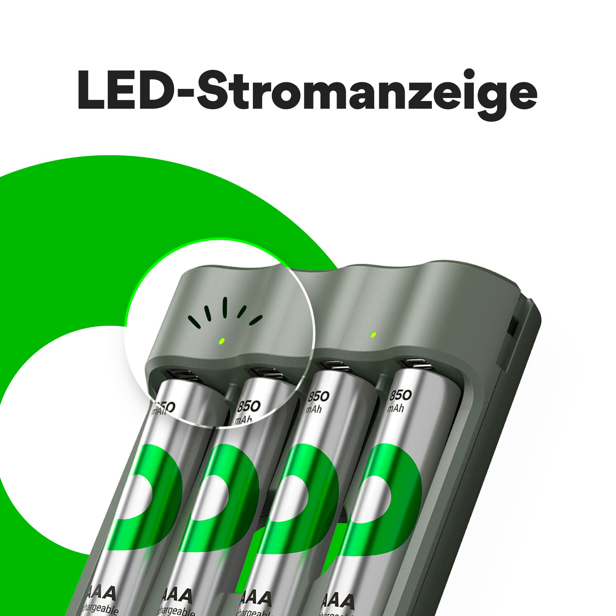 GP Batteries Batterie-Ladegerät »Free Charger B441U + 4x 850mAh AAA«