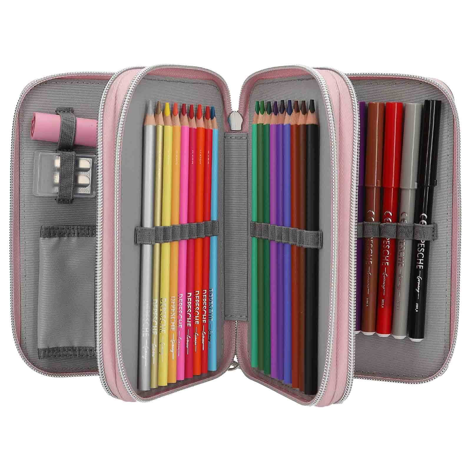 Depesche Buntstift »3-Fach Federtasche MY BFF TOPModel 7,5 x 13 x 20 cm altrosa«