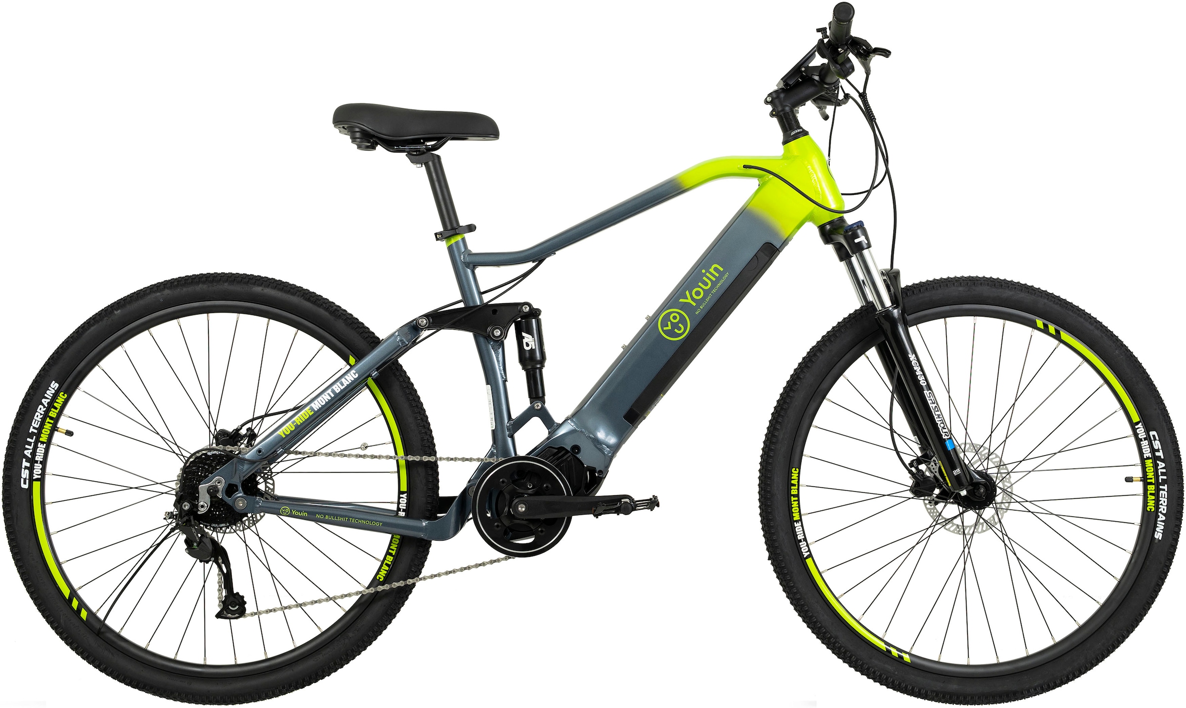 TOTEM E-Bike »MT-L«, 9 Gang, Shimano, Alivio, Mittelmotor 250 W, Pedelec, Elektrofahrrad für Damen u. Herren, MTB, Mountainbike