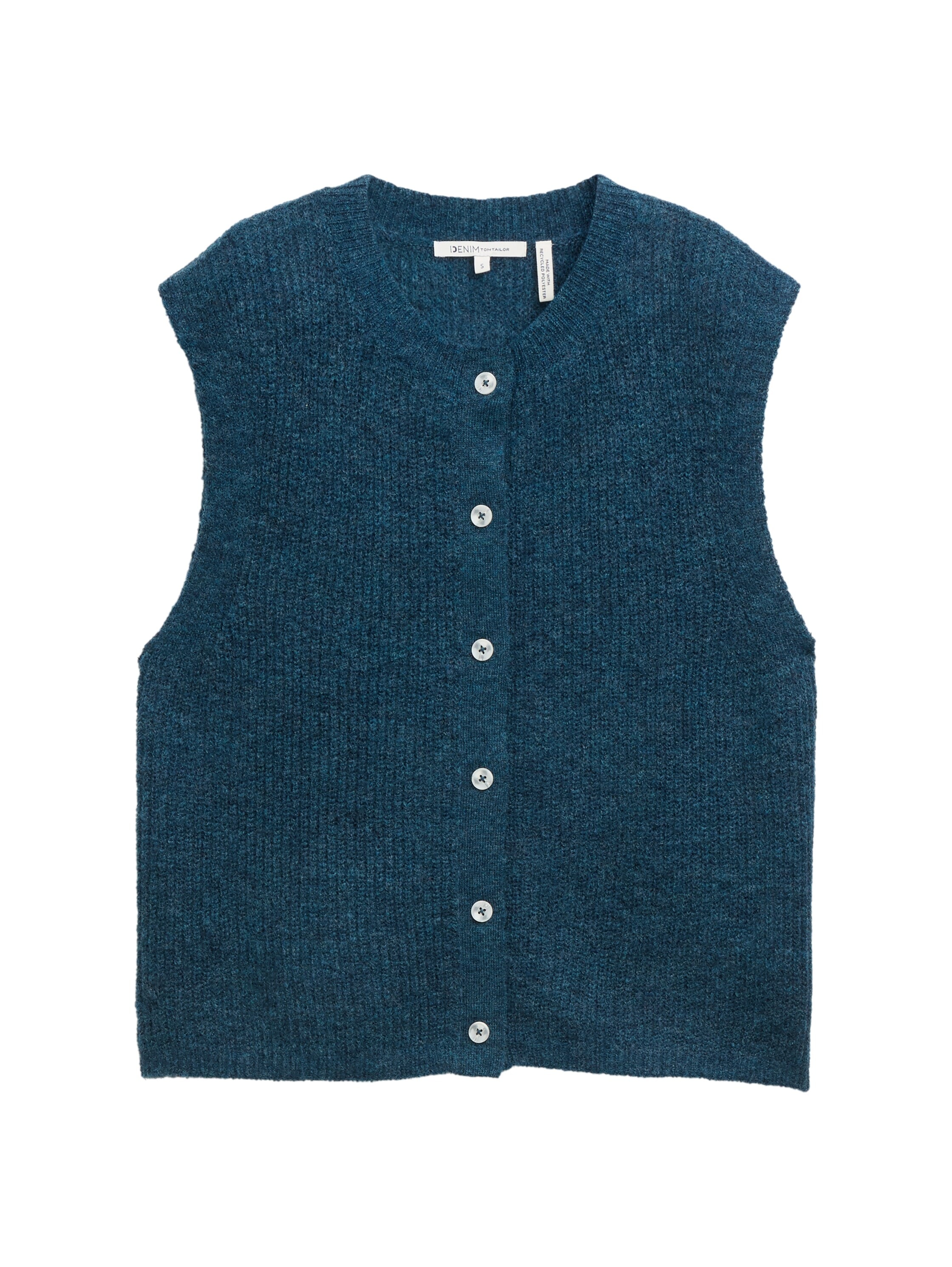 TOM TAILOR Denim Strickjacke, mit Knopfleiste