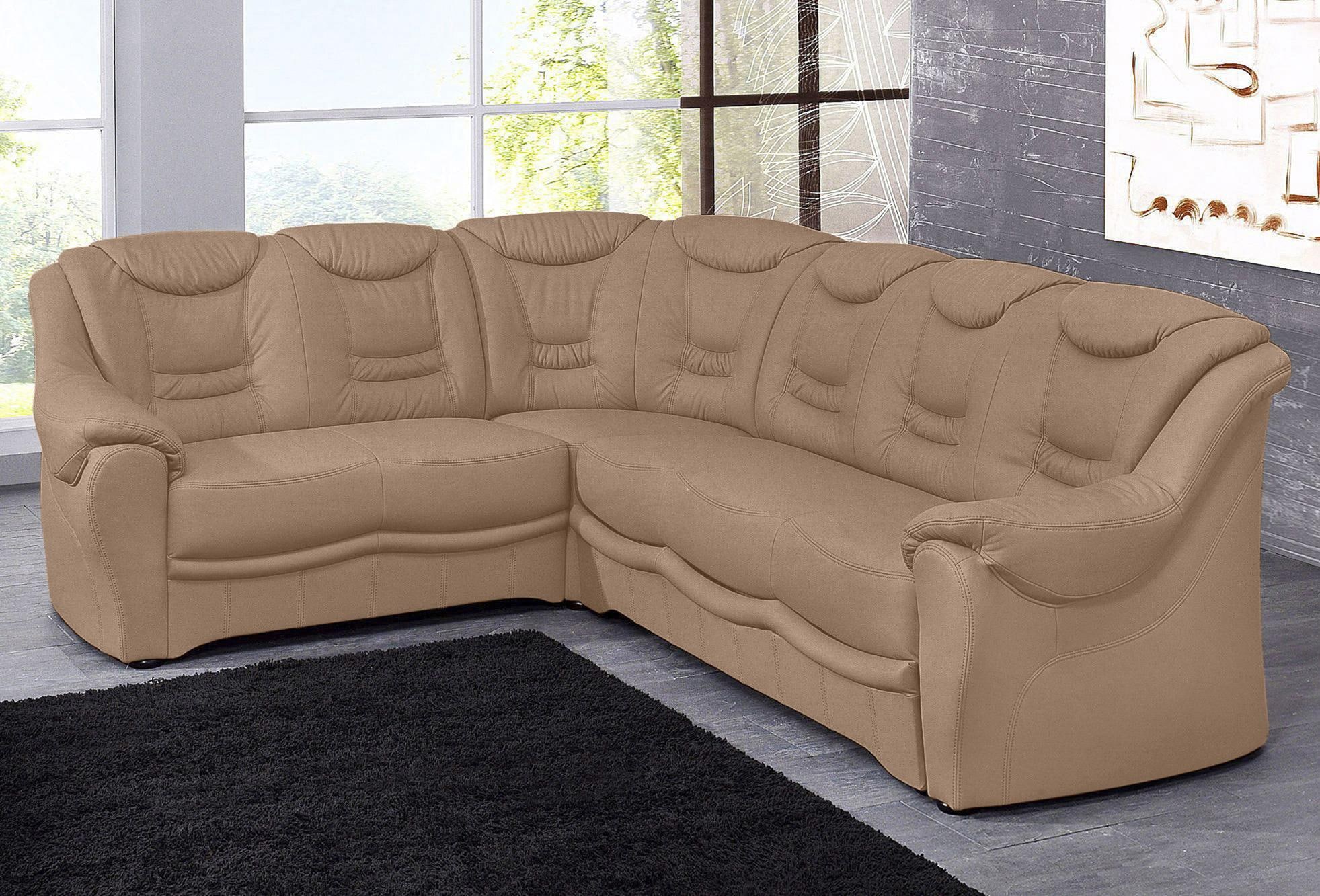 sit&more Ecksofa "Bansin, L-Form, B: 265 cm, Bettfunktion optional, Federkern-Polsterung" Komfortable Sitzhöhe 46 cm, Liegefläche 148 x 198 cm bei Bettfunktion