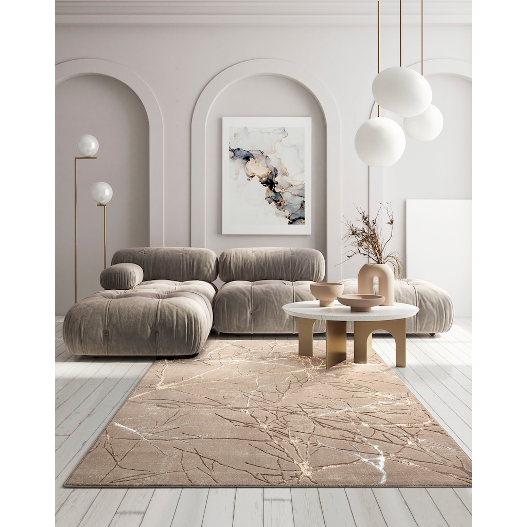 merinos Teppich »Creation 50055«, rechteckig, elegant, glänzend, Kurzflor, Indoor, pflegeleicht, robust