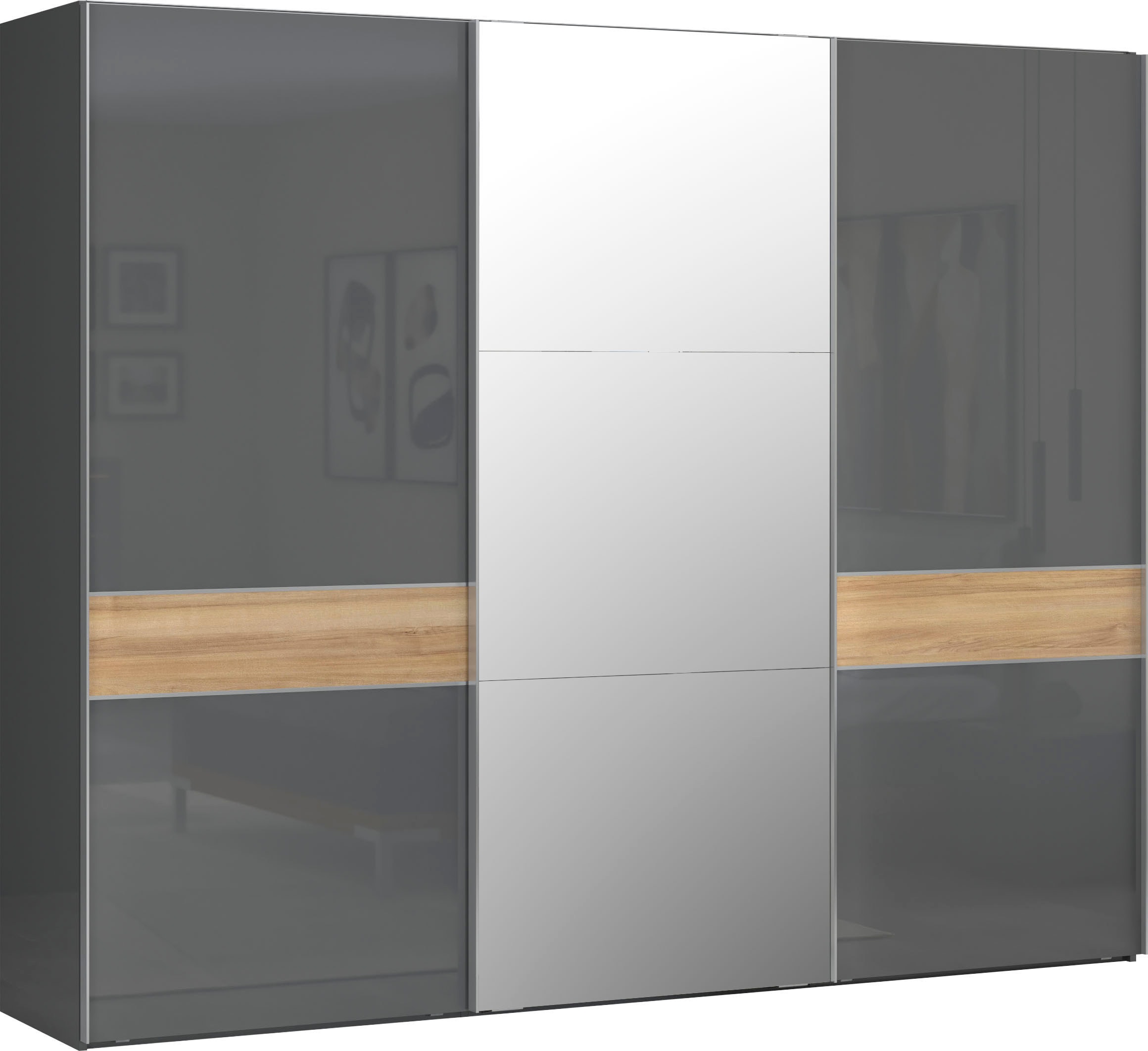 Places of Style Schwebetürenschrank "Onyx, Schwebetürenschrank inklusive In günstig online kaufen