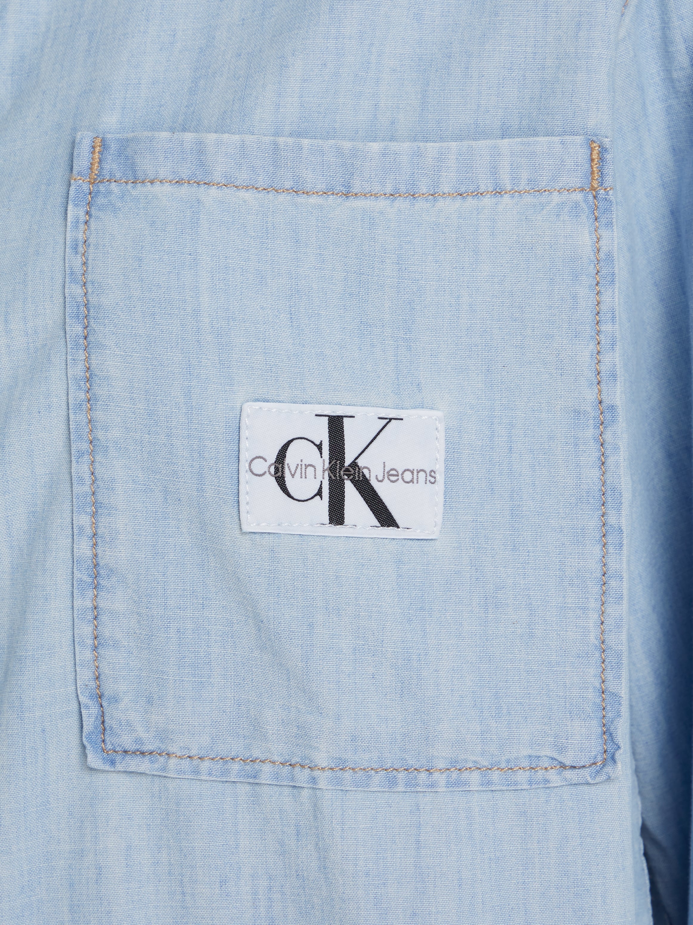 Calvin Klein Jeans Jeansbluse »OVERSIZED LS DENIM SHIRT«, mit Logopatch
