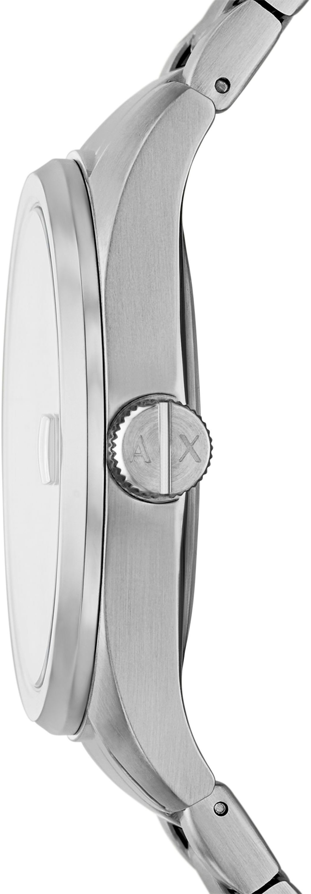 ARMANI EXCHANGE Quarzuhr, Armbanduhr, Damenuhr, Herrenuhr, Edelstahlarmband, analog, Tag