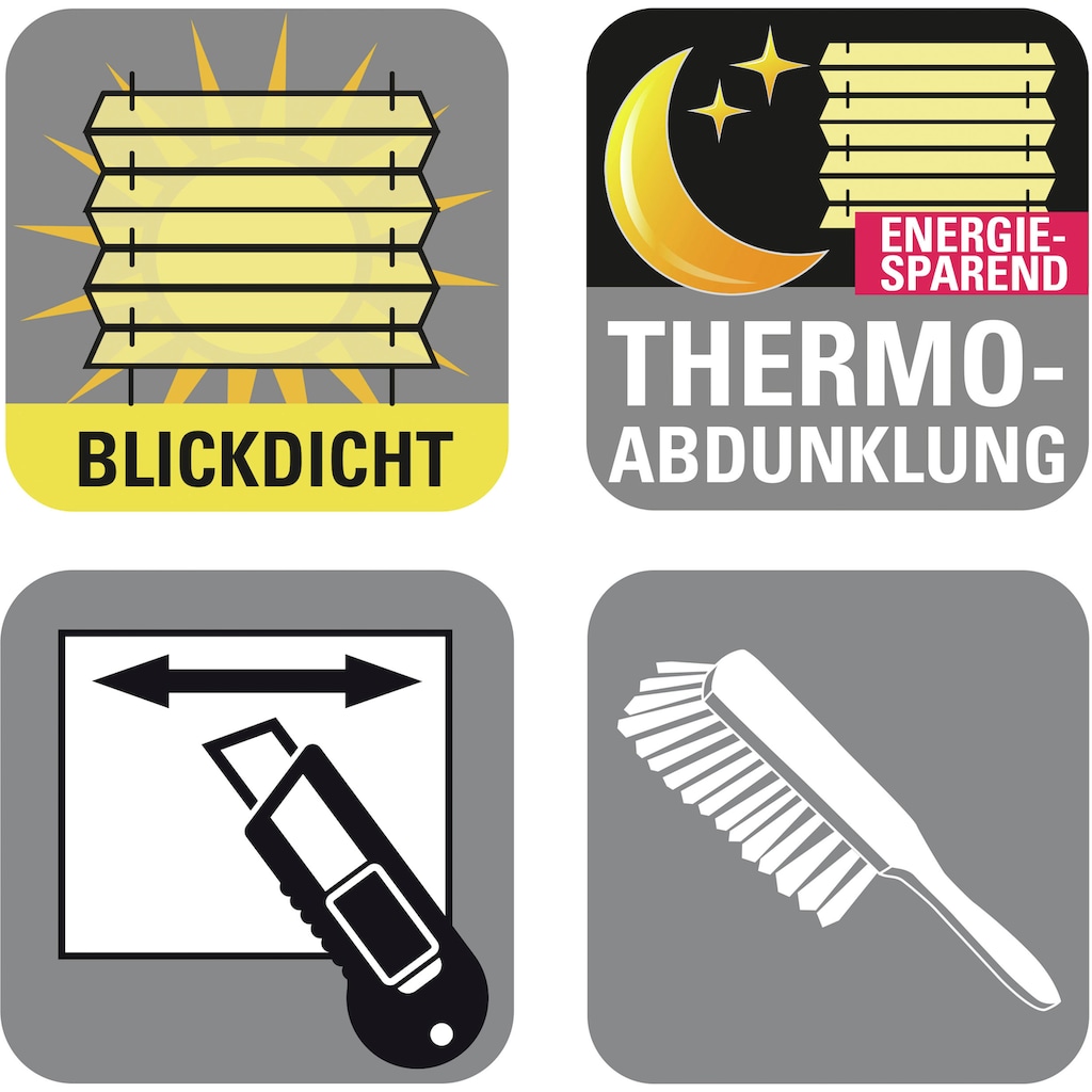 GARDINIA Plissee »Easyfix Plissee Day + Night«, verdunkelnd, energiesparend, ohne Bohren, verspannt, lichtdurchlässig und zugleich abdunkelnd mit Thermobeschichtung