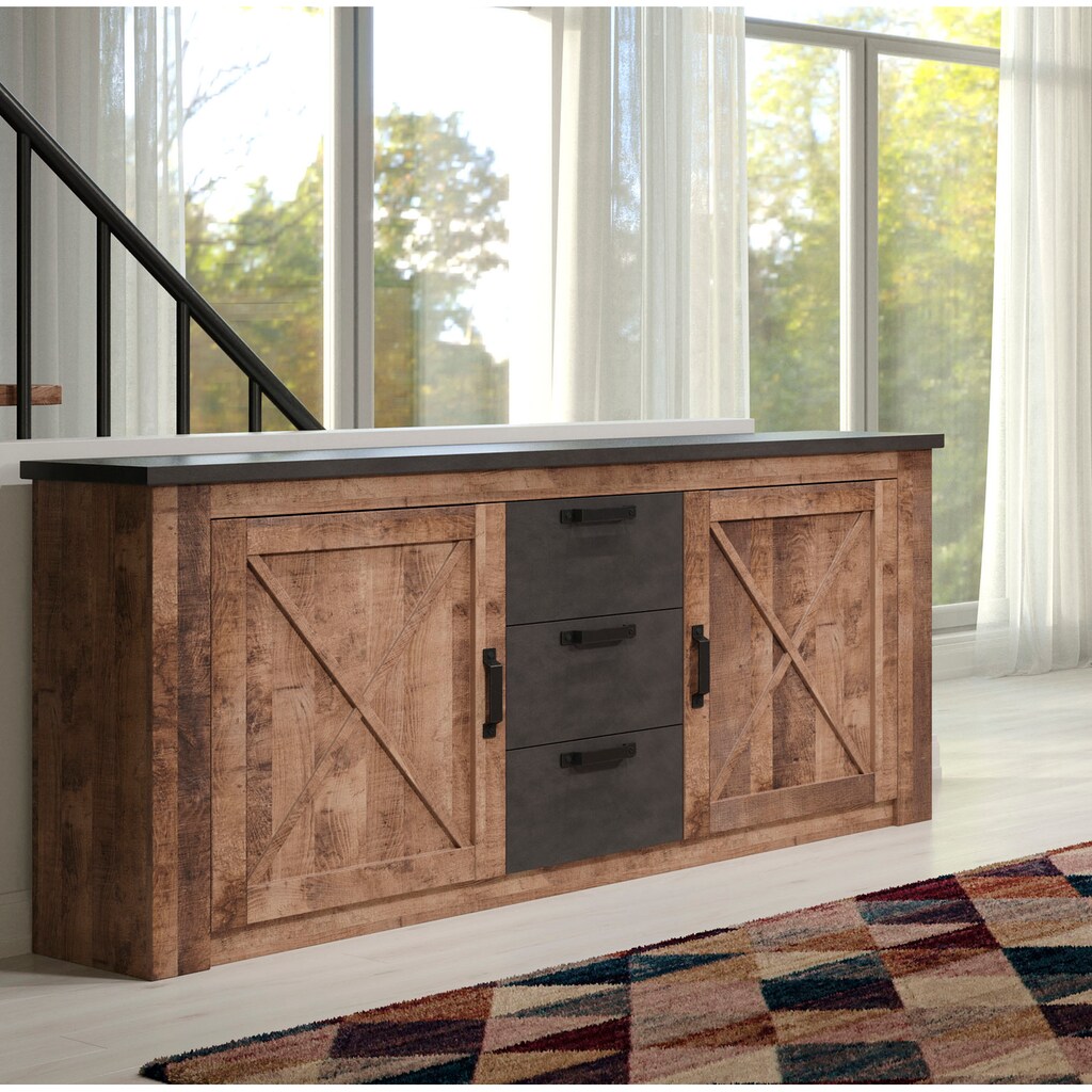 trendteam Sideboard »Granada«, Diagonale Sprossen