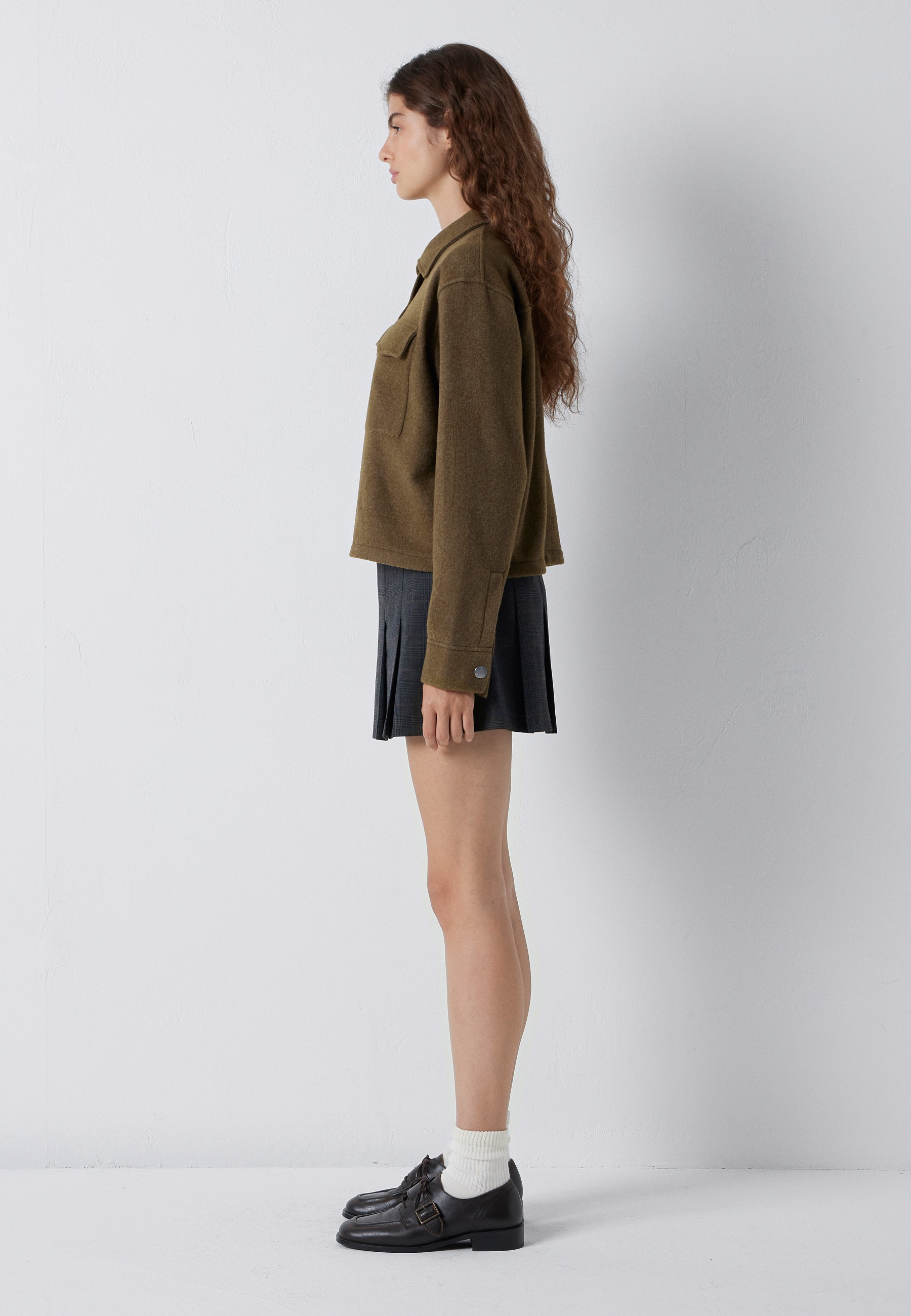 Mavi Polokragenpullover »BUTTON SWEATSHIRT« Overshirt Fleece