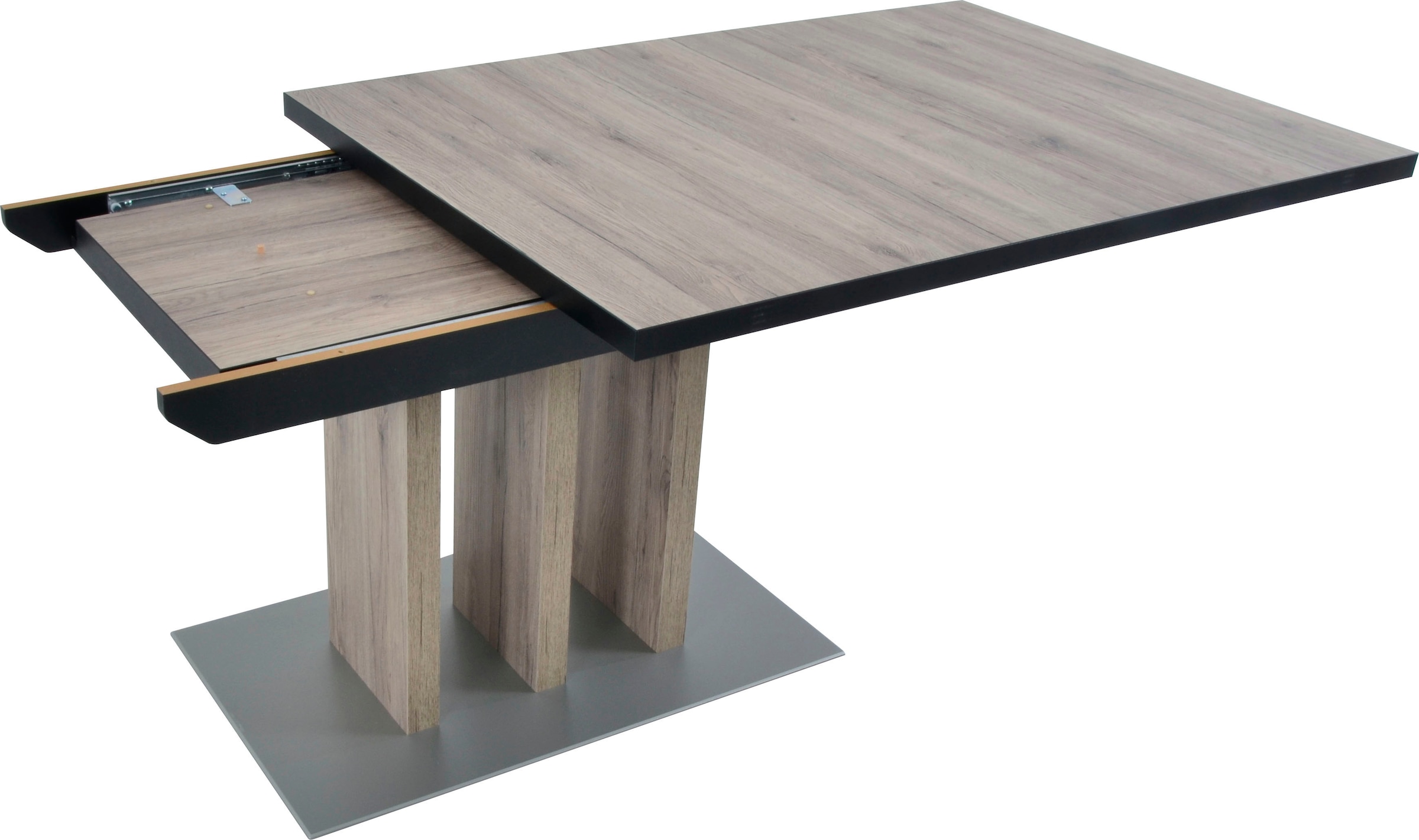 K+W Komfort & Wohnen Eckbankgruppe »Spider II« Set, 4 Stk. tlg. langer Schenkel 227cm, 2 Freischwinger, Auszugstisch in Breite 130 cm