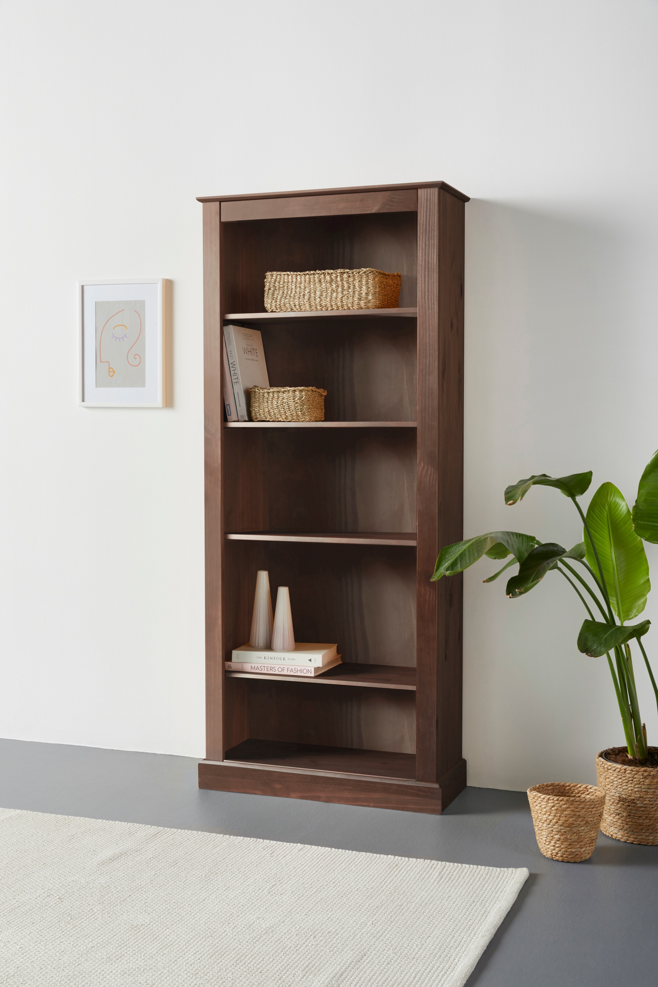 OTTO home Bücherregal "Liotta" mit 4 verstellbare Einlegeböden, aus massive günstig online kaufen