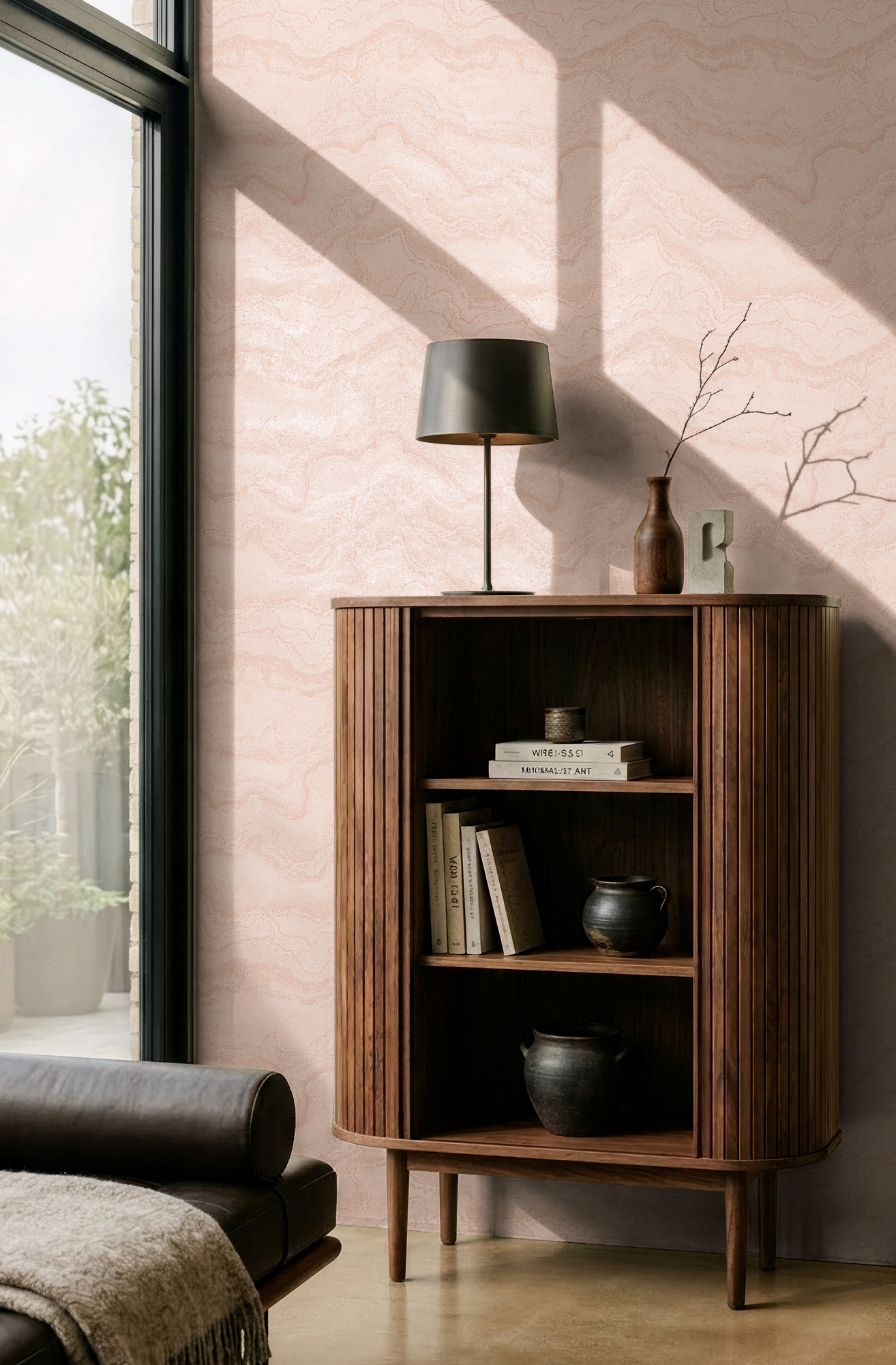 living walls Vliestapete "Cosiness Marmor – Vorgeleimte Vliestapete mit Glanzeffekt" Steinoptik glänzend metallic strukturiert Edle Marmoroptik mit glänzenden Metallic-Akzenten