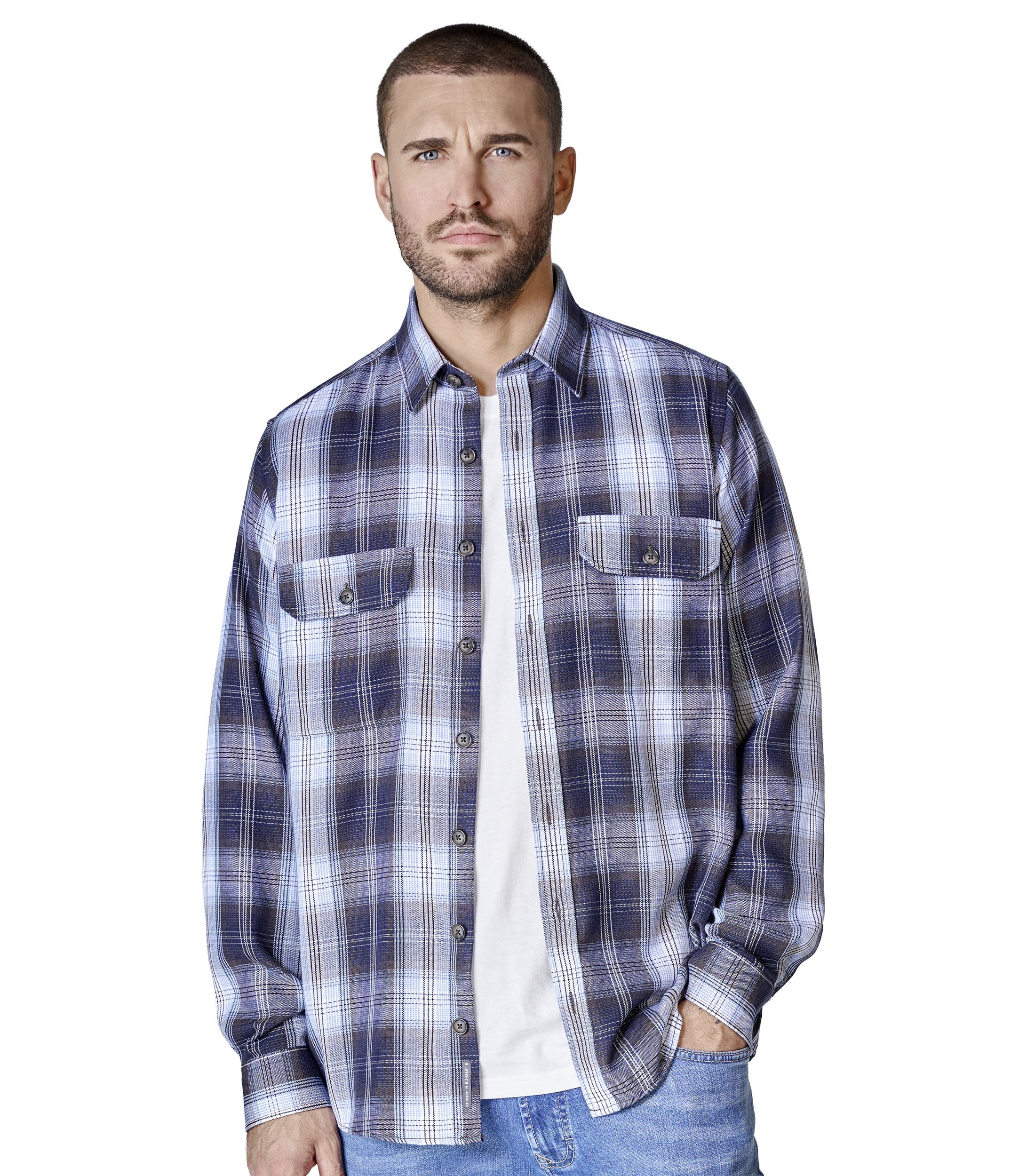 CASAMODA Hemdjacke "CASAMODA Hemdjacke kariert"