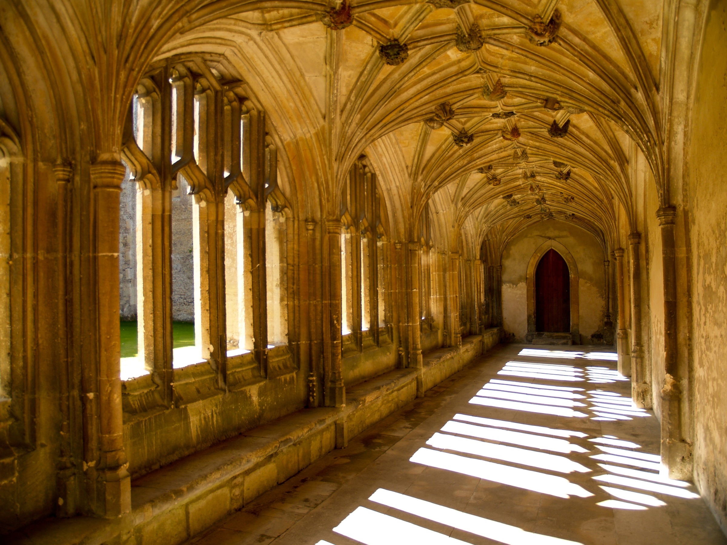Papermoon Fototapete "Sunlit Abbey" glatt günstig online kaufen