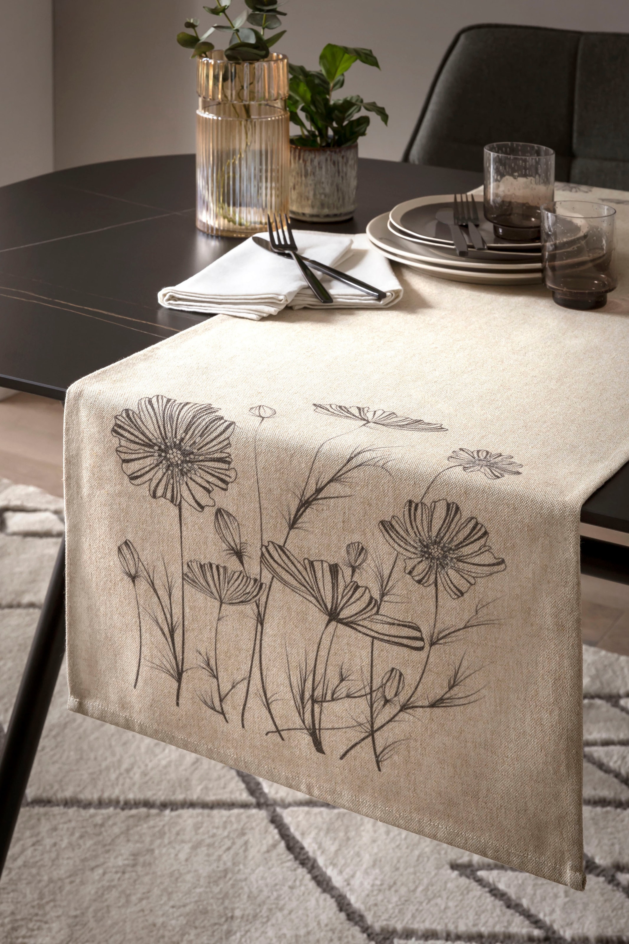 cm Digitaldruck, done.® ca. Blumenmotiv«, | (1 BAUR St.), Maße Tischläufer mit Meadow, »Flower 40x150