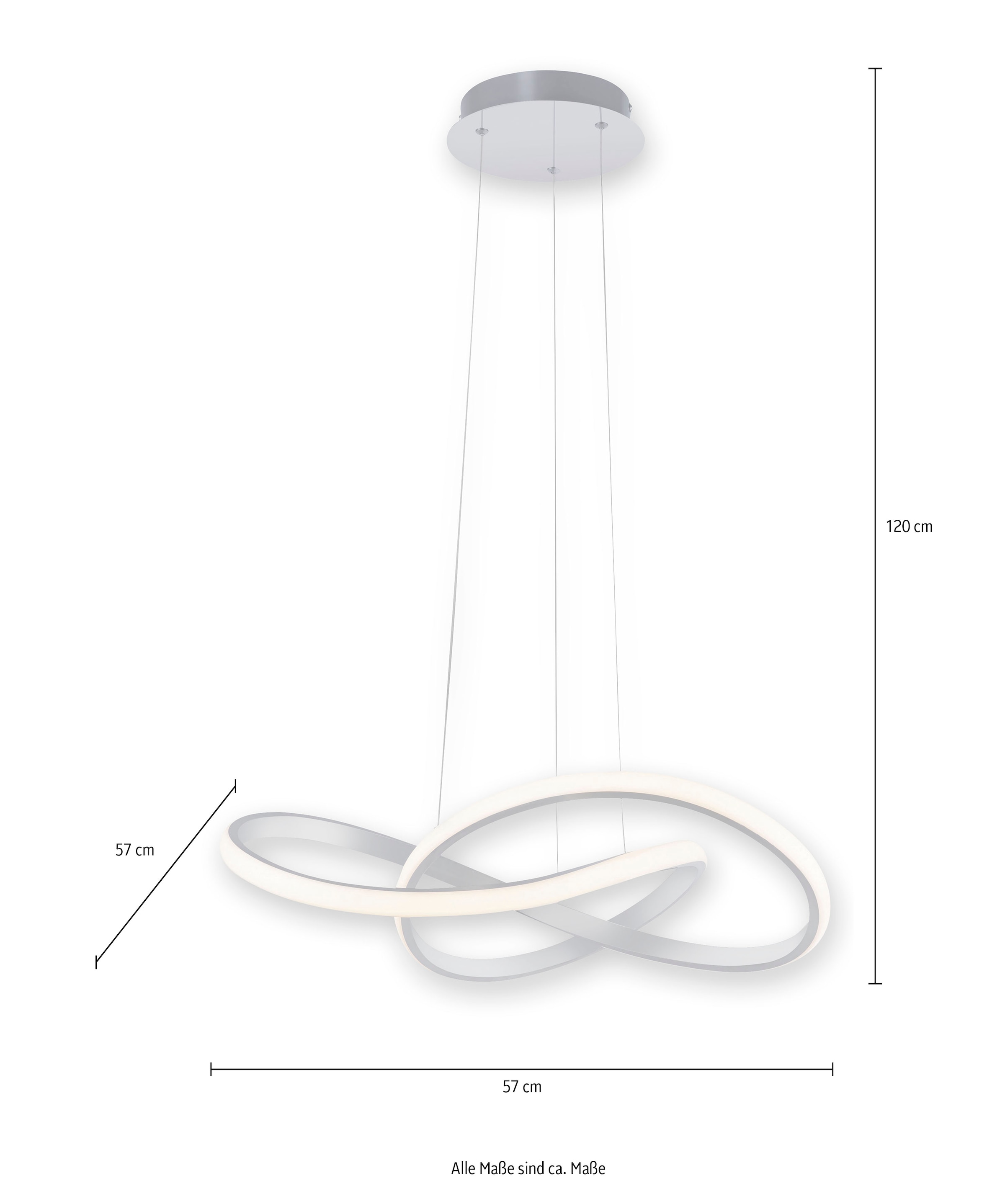 JUST LIGHT Pendelleuchte »MARIA«, 1 flammig, Leuchtmittel LED-Board | LED fest integriert, LED, dimmbar, Switchmo