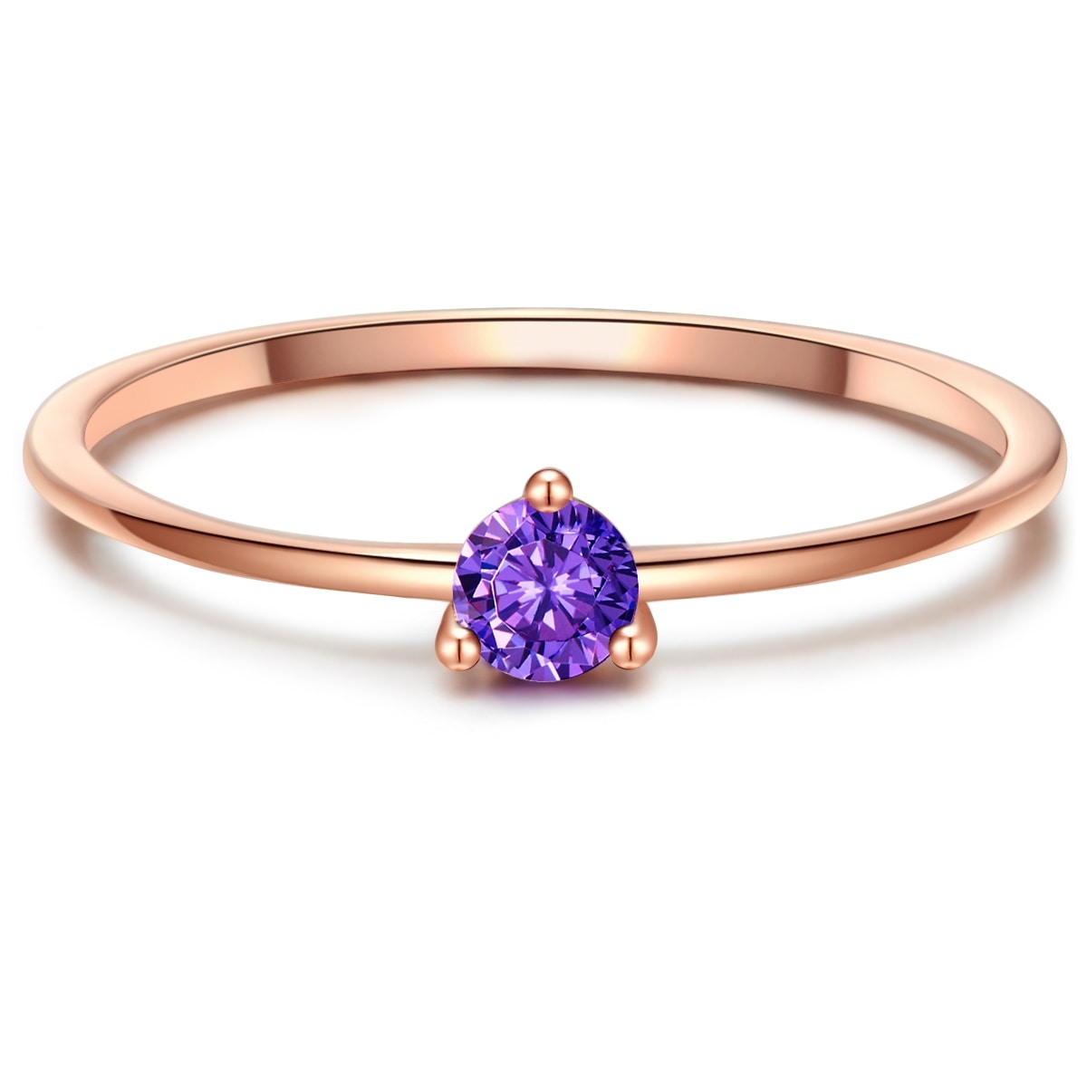Damen Solitärring "GSM741", 58, Silber 925 (Sterlingsilber)roségold, GLANZSTÜCKE MÜNCHEN, Silber 925 (Sterlingsilber), Fingerringe, aus Sterling