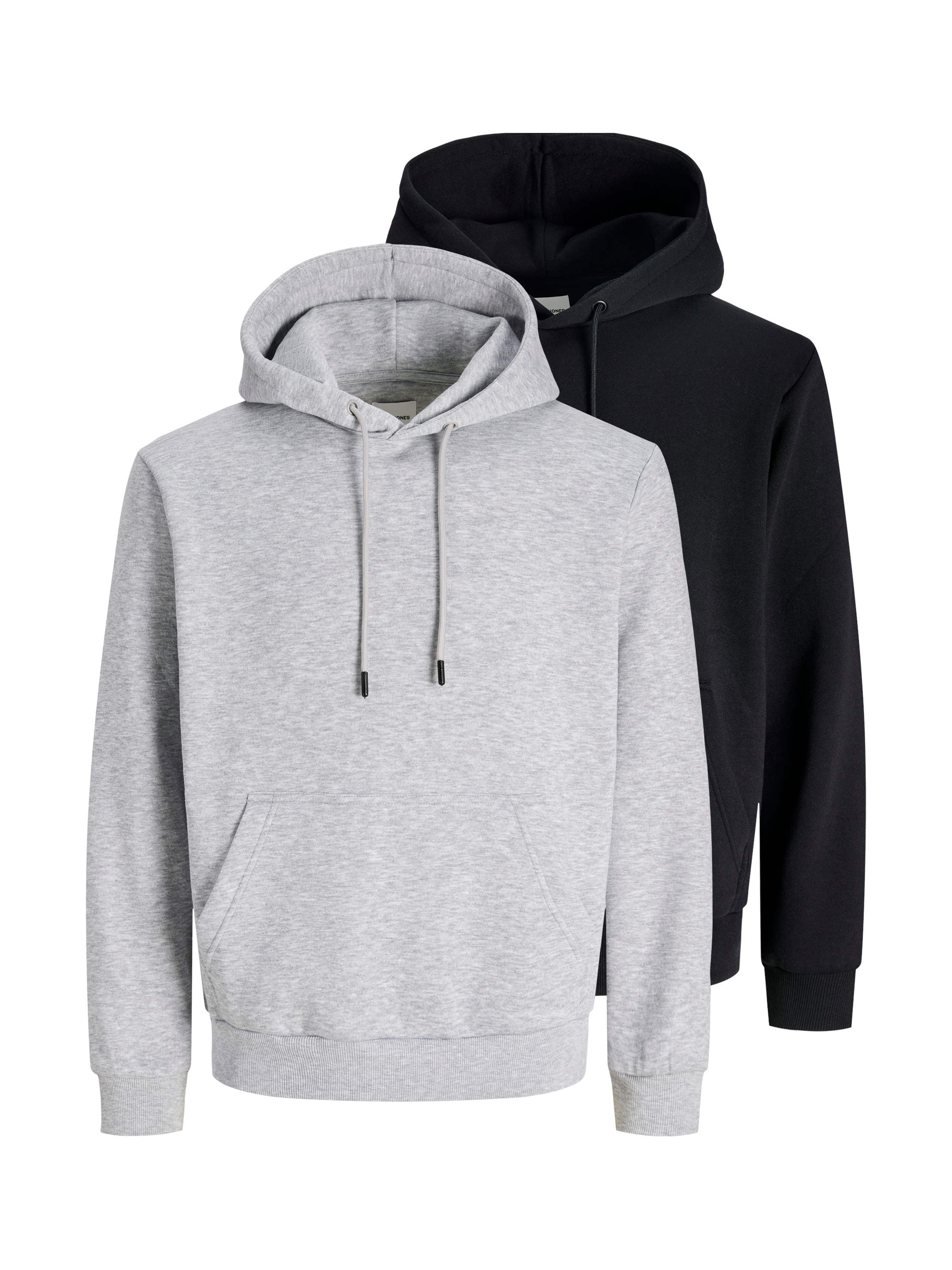 Jack & Jones Kapuzensweatshirt "JJEBRADLEY SWEAT HOOD 2PK MP", 2 Materialmix, relaxed fit