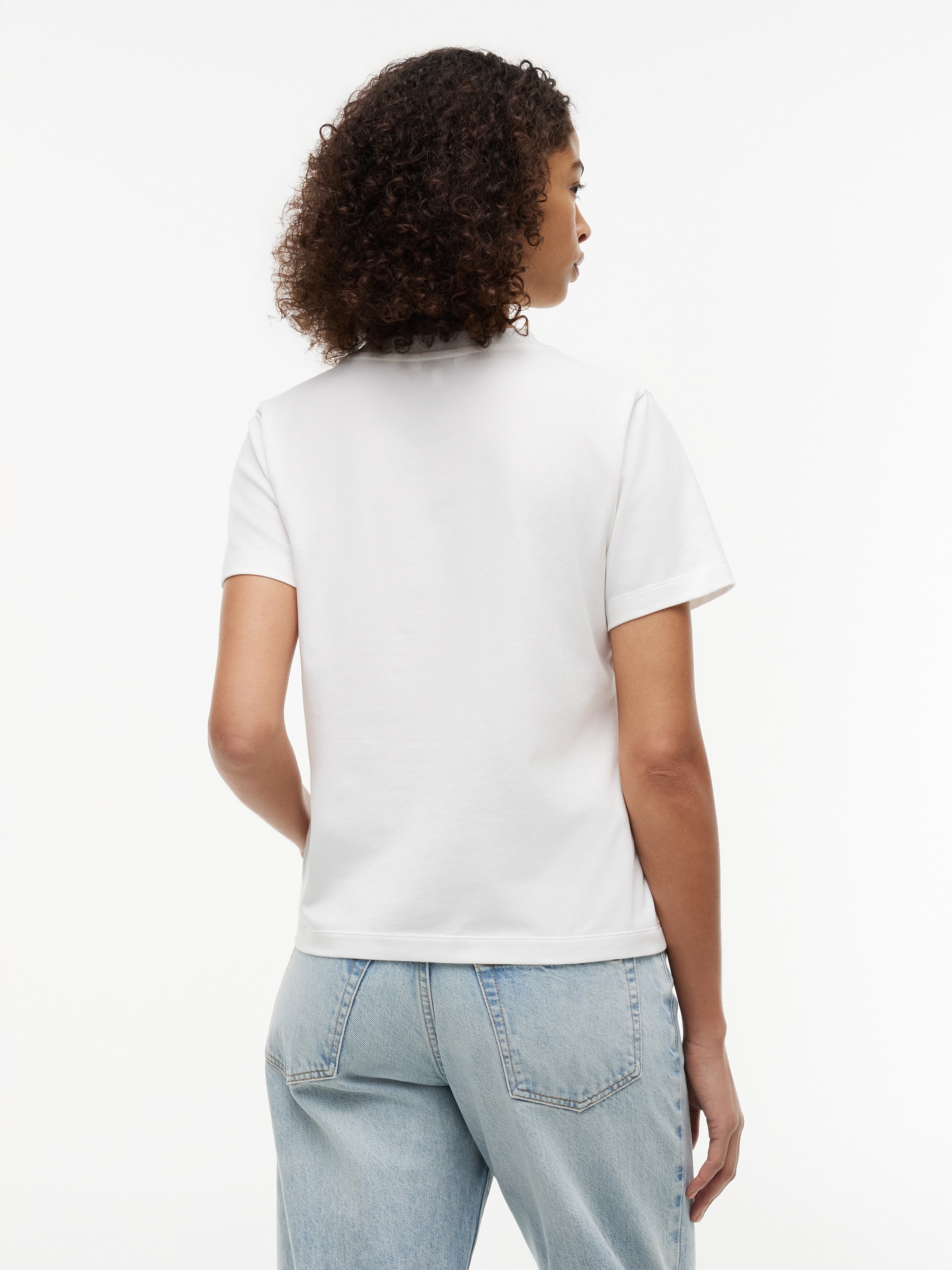 Tommy Hilfiger Kurzarmshirt »TH SCRIPT REG C-NK SS TEE« Baumwollmischung, regular fit