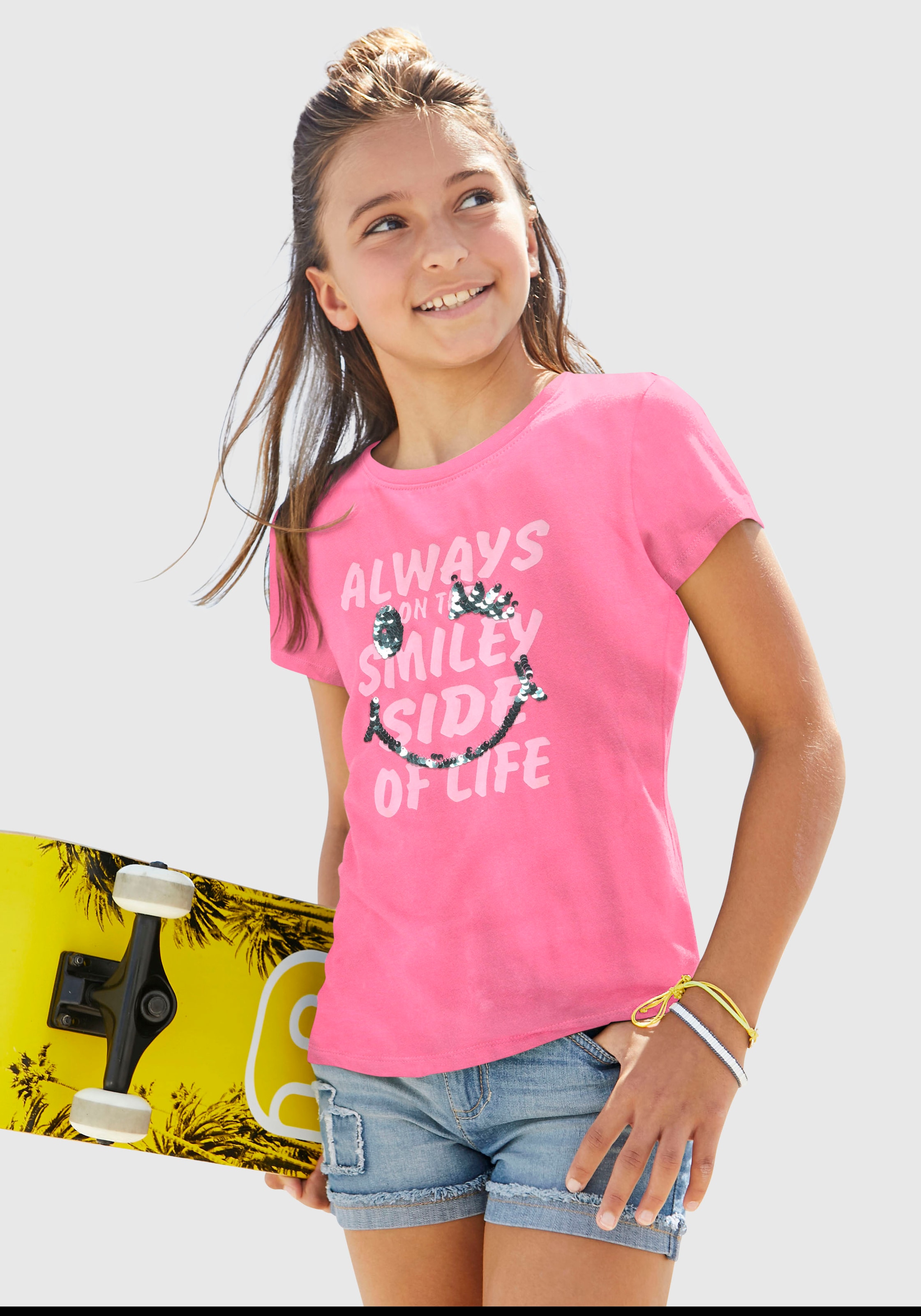 Black Friday KIDSWORLD T-Shirt, mit BAUR Wendepailletten 