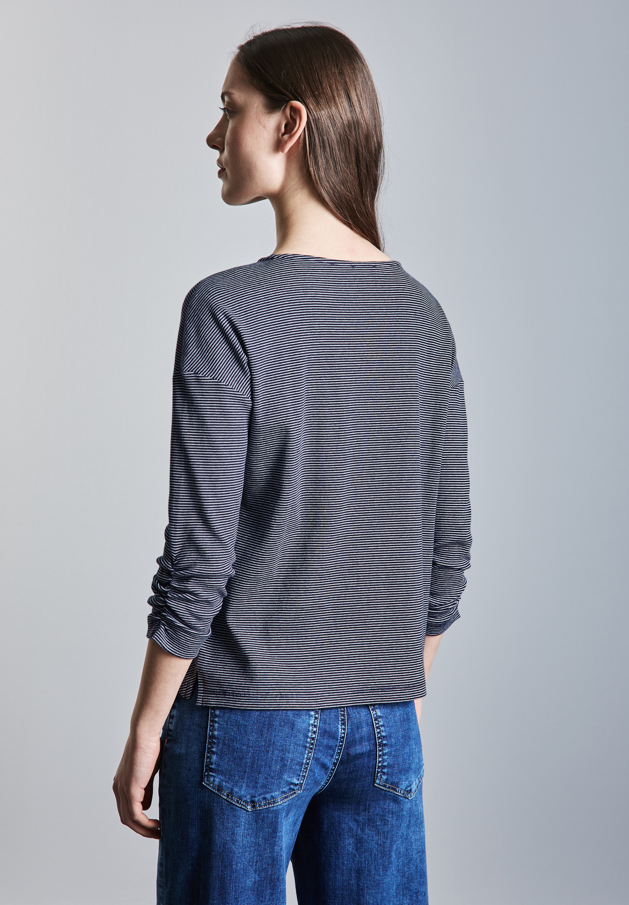 STREET ONE 3/4-Arm-Shirt, mit U-Boot-Ausschnitt