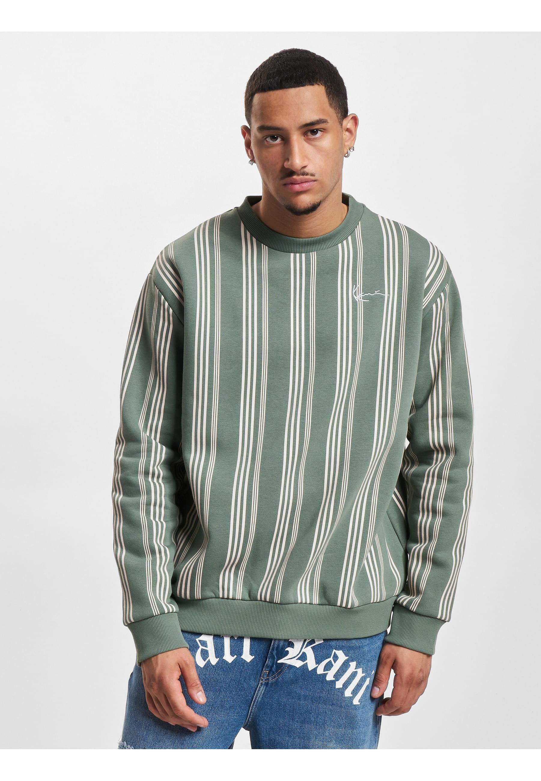 Karl Kani Langarmshirt »Karl Kani Herren KM233-027-1 KK Small Signature Striped Crew«, (1 tlg.)