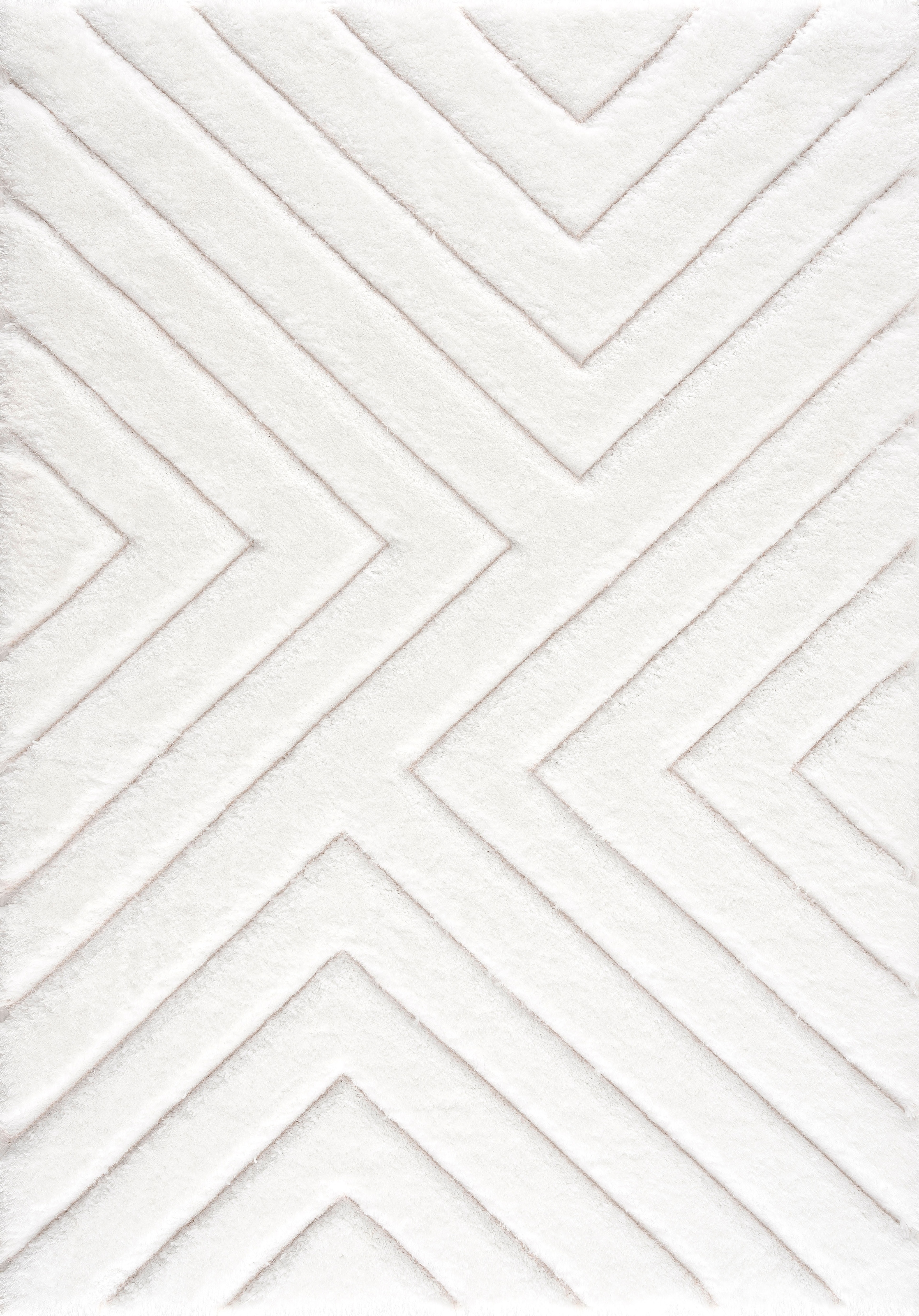 my home Hochflor-Teppich "Fiori" rechteckig 43 mm Höhe mit handgearbeitetem günstig online kaufen