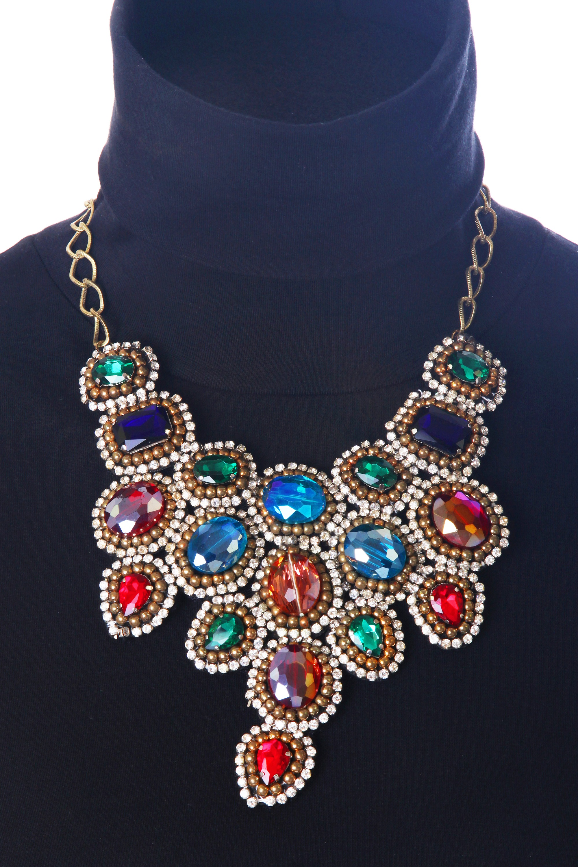 COLLEZIONE ALESSANDRO Statementkette »Anabelle«, mit vielen kleinen Glassteinen